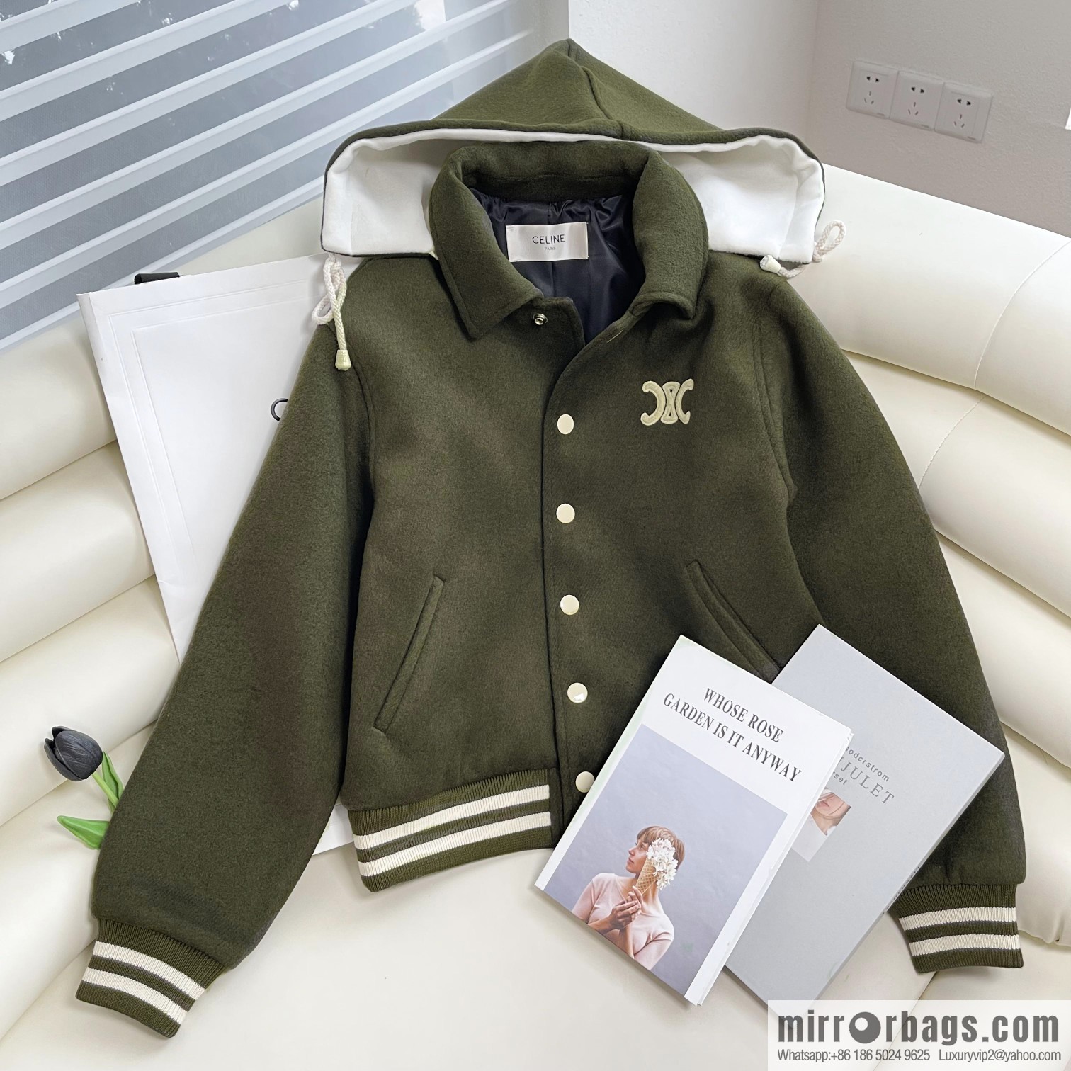 2022 𝐂𝐞𝐥𝐢𝐧* ◄ 2022 SS Autumn and Winter New Product - Arc de Triomphe Cloth Embroidered Jacket