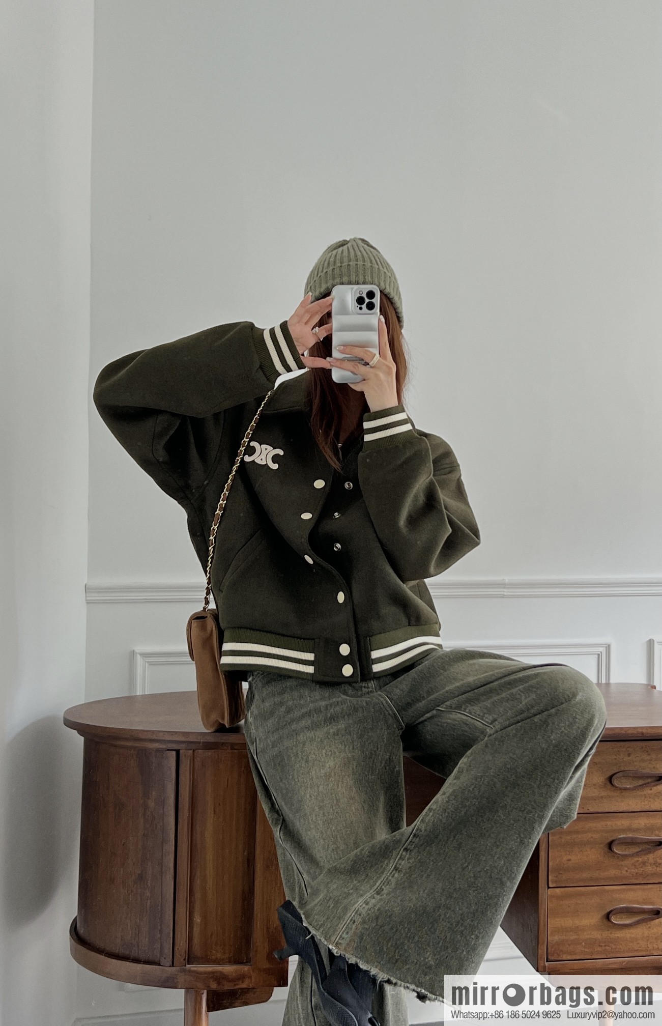 2022 𝐂𝐞𝐥𝐢𝐧* ◄ 2022 SS Autumn and Winter New Product - Arc de Triomphe Cloth Embroidered Jacket