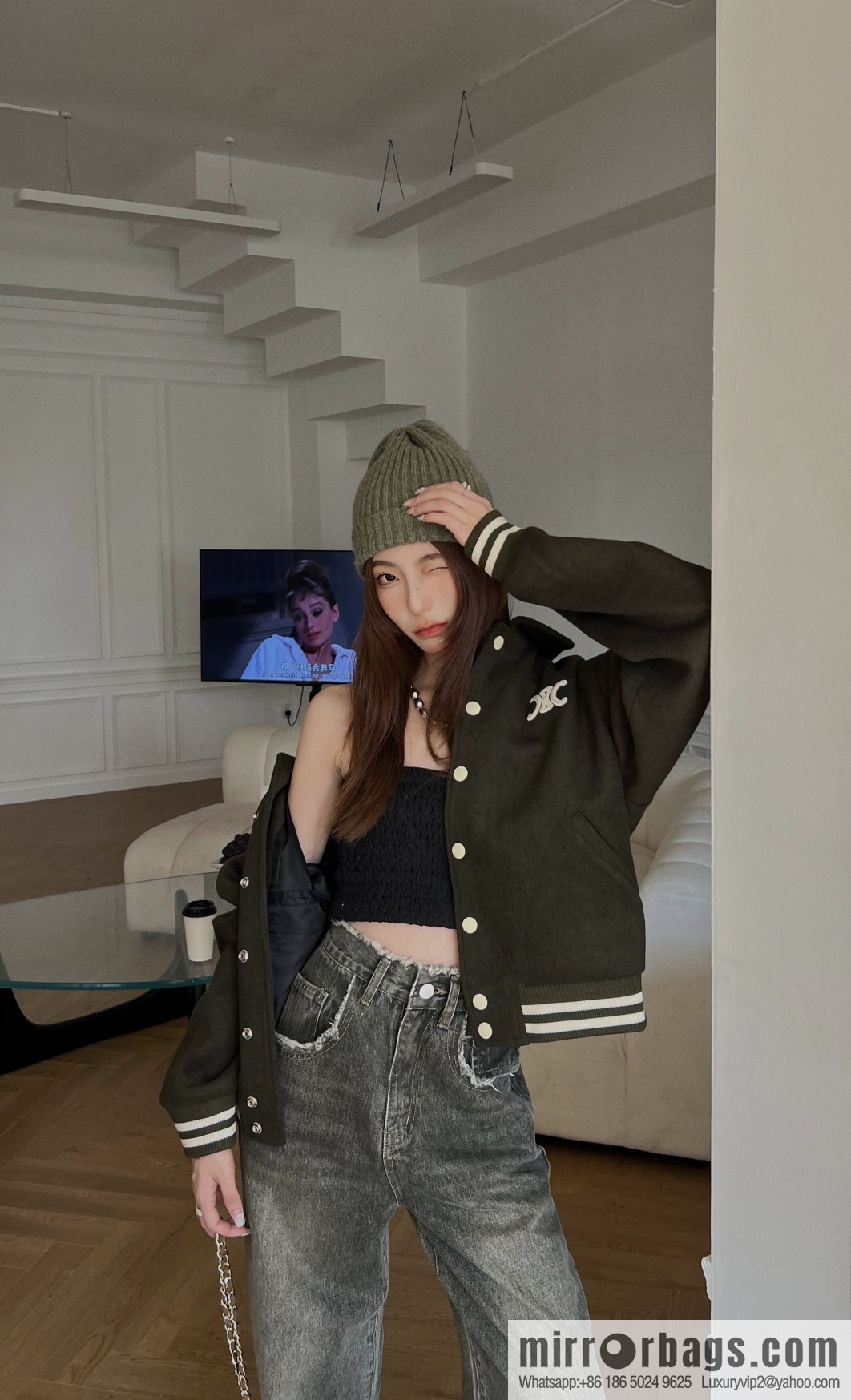 2022 𝐂𝐞𝐥𝐢𝐧* ◄ 2022 SS Autumn and Winter New Product - Arc de Triomphe Cloth Embroidered Jacket