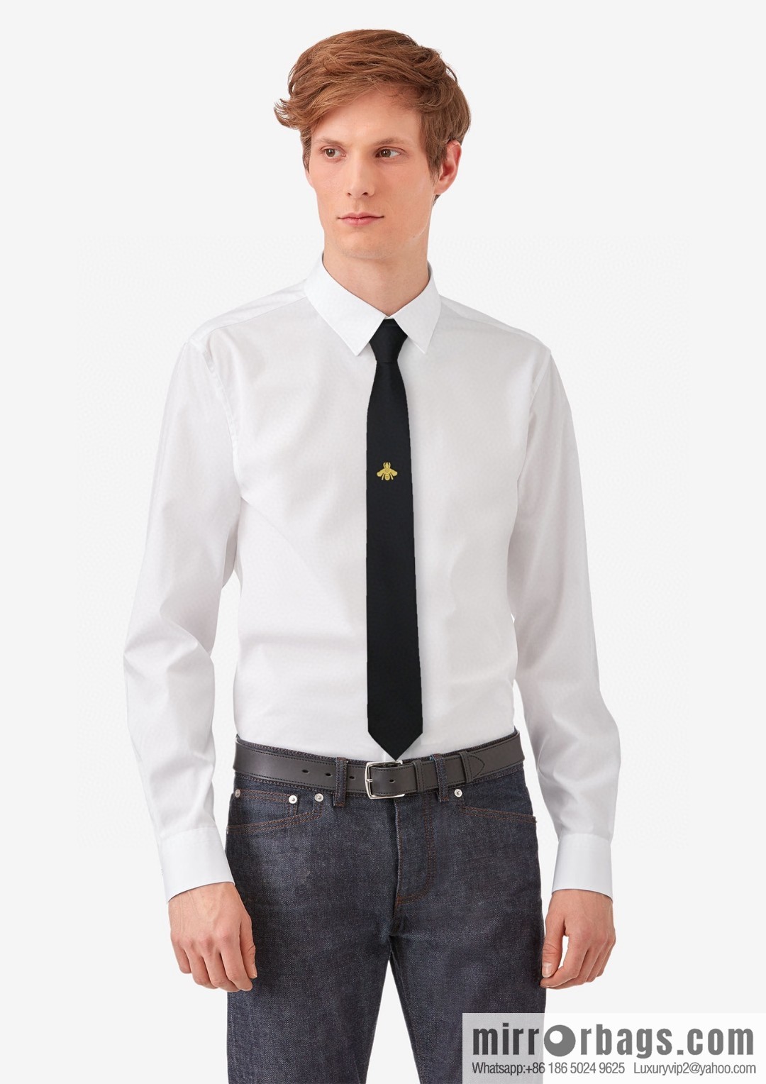 GUCCI Gucci 100% Top Jacquard Silk GG Embroidered Tie