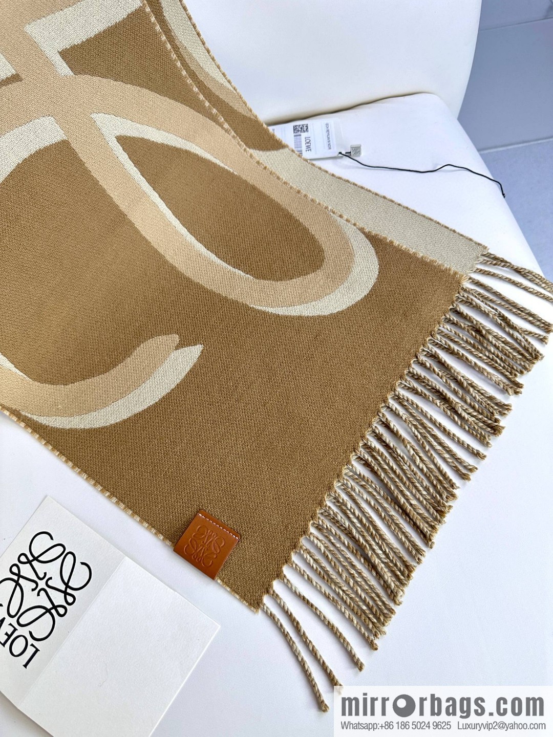 LOEWE cashmere fabric double-sided scarf