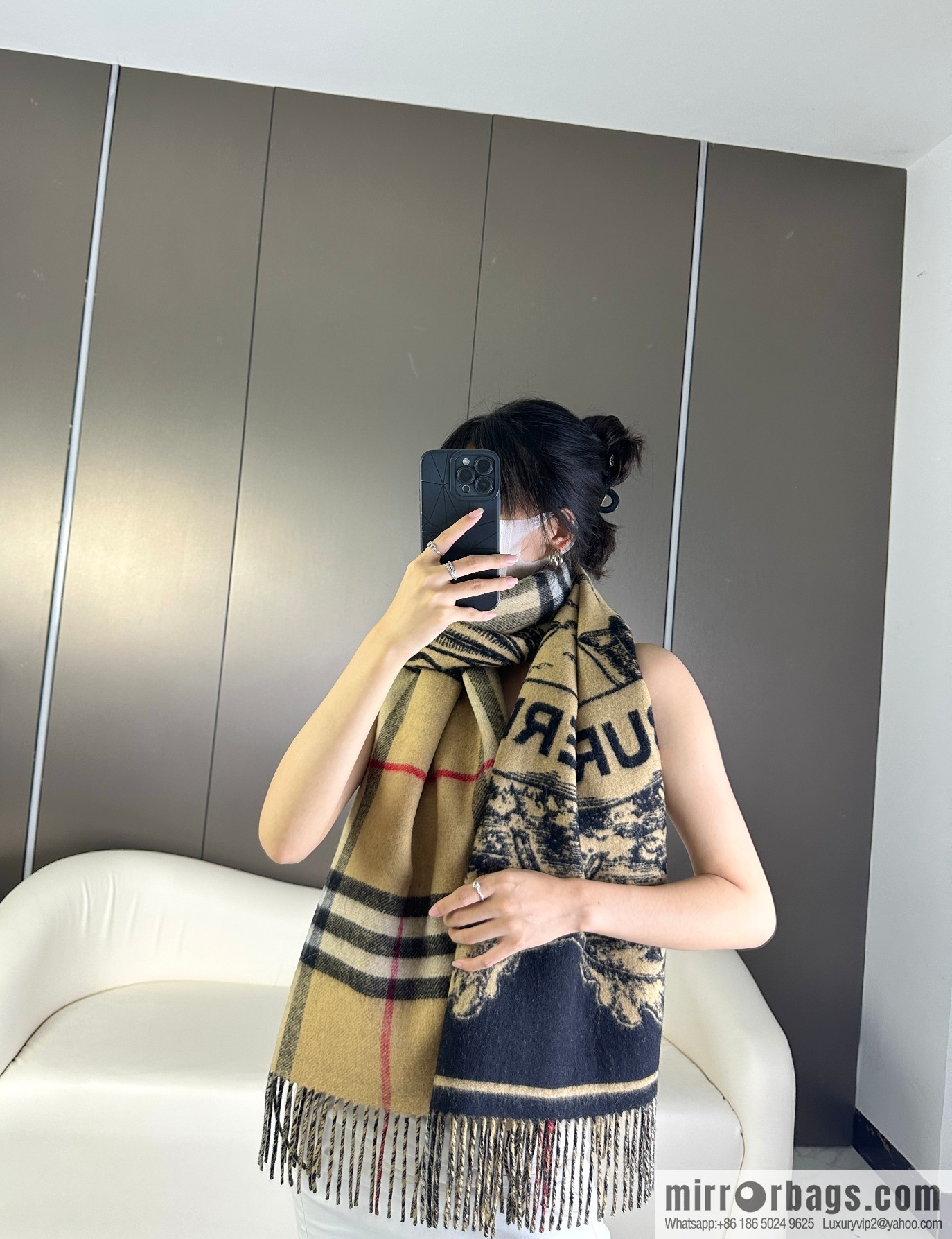Burberry Burberry Bur Warhorse Knight Double Sided Shawl