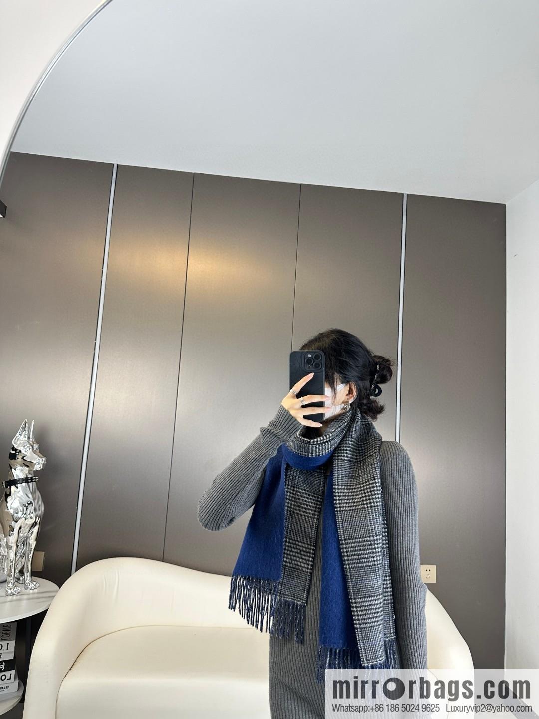 Burberry 23 autumn and winter new products, classic embroidered double-sided yarn-dyed checked scarf