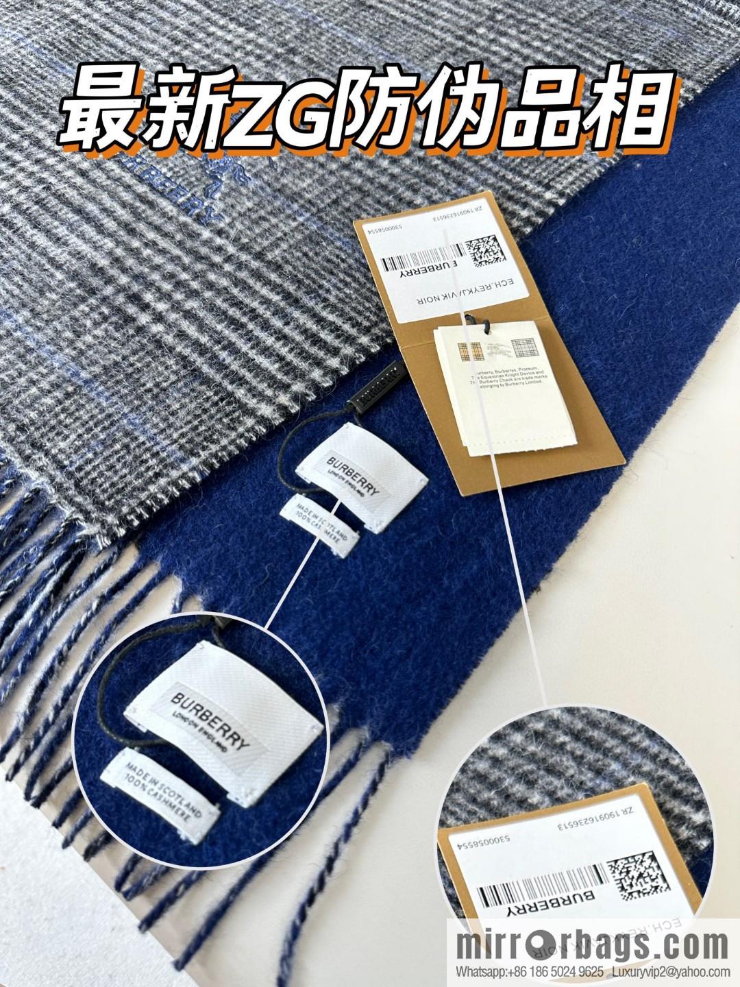 Burberry 23 autumn and winter new products, classic embroidered double-sided yarn-dyed checked scarf