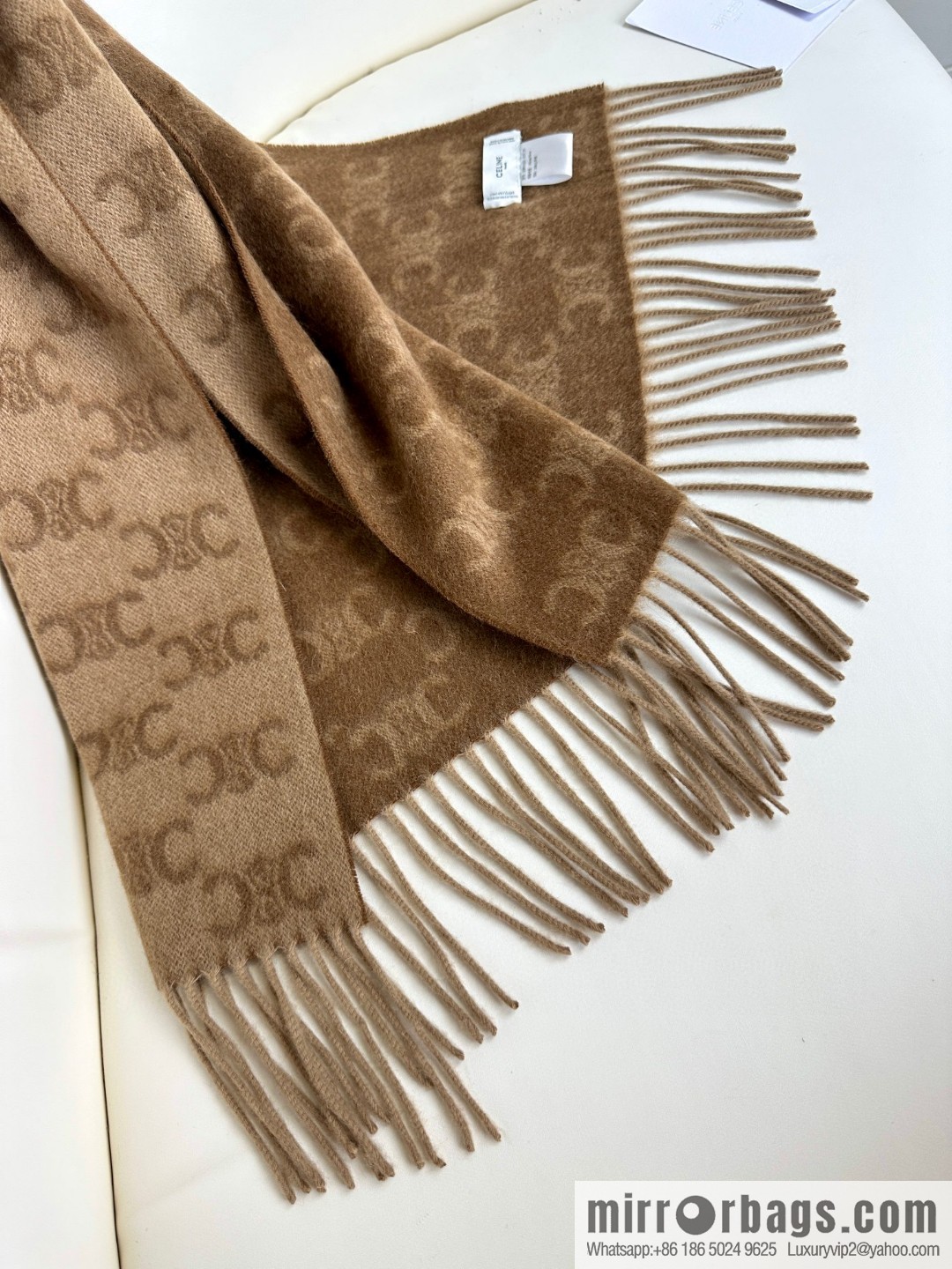 CELINE 2023 new cashmere Arc de Triomphe scarf