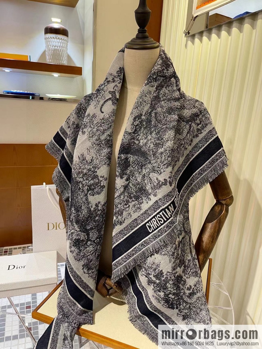 DIOR printed pattern scarf