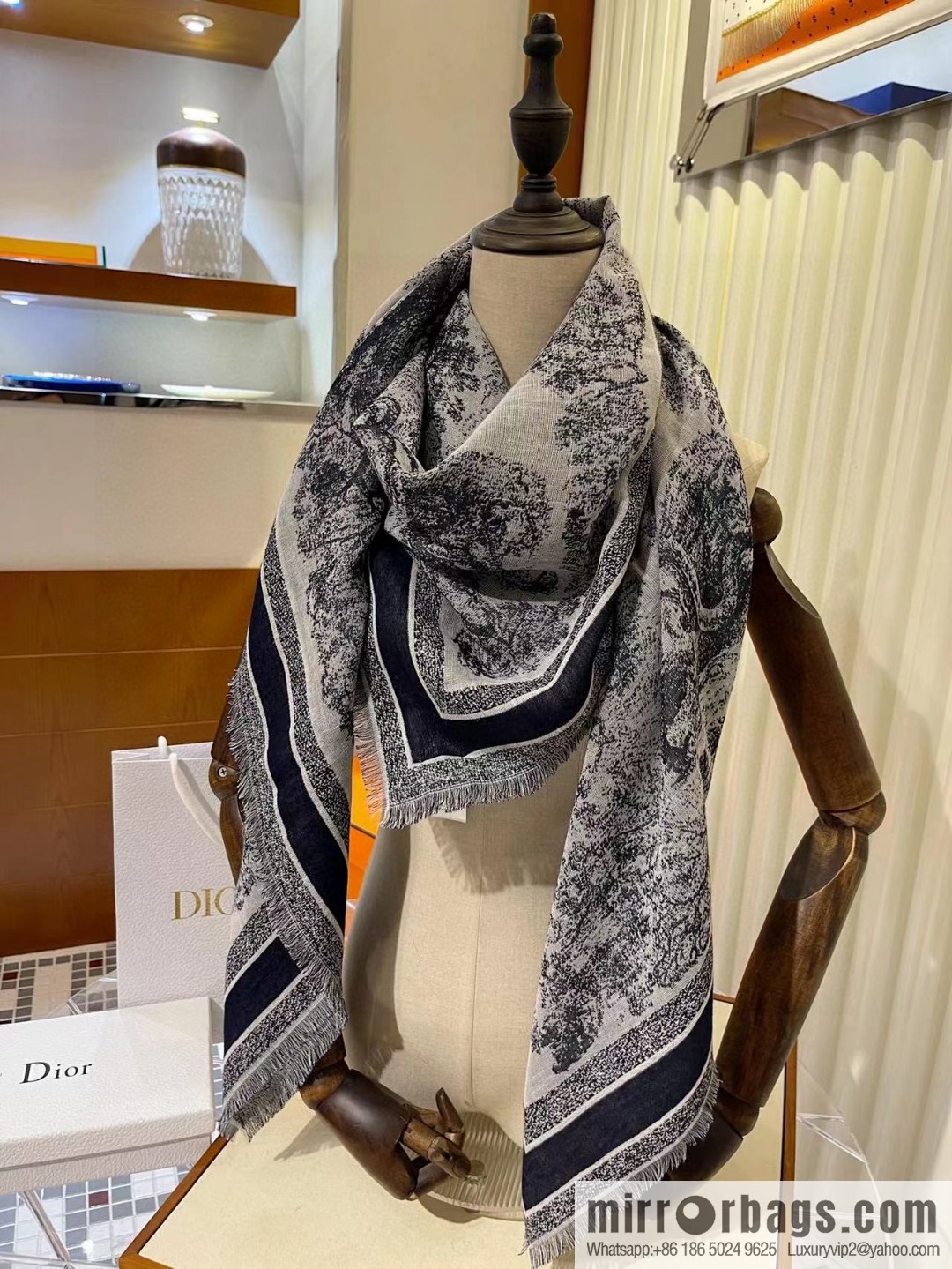 DIOR printed pattern scarf
