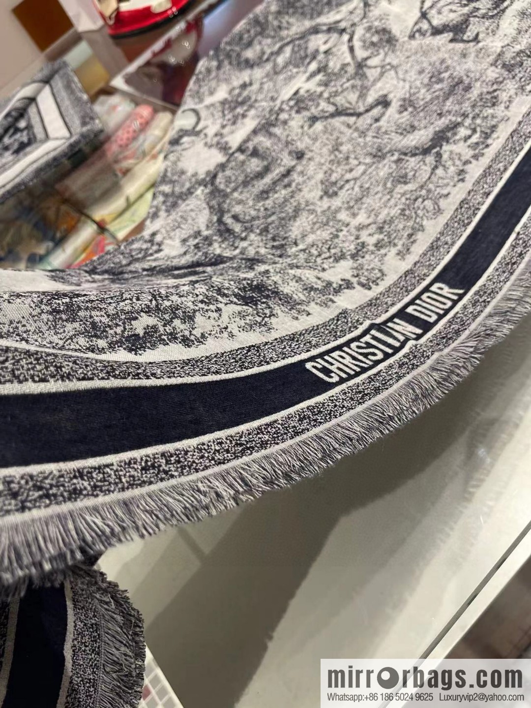 DIOR printed pattern scarf