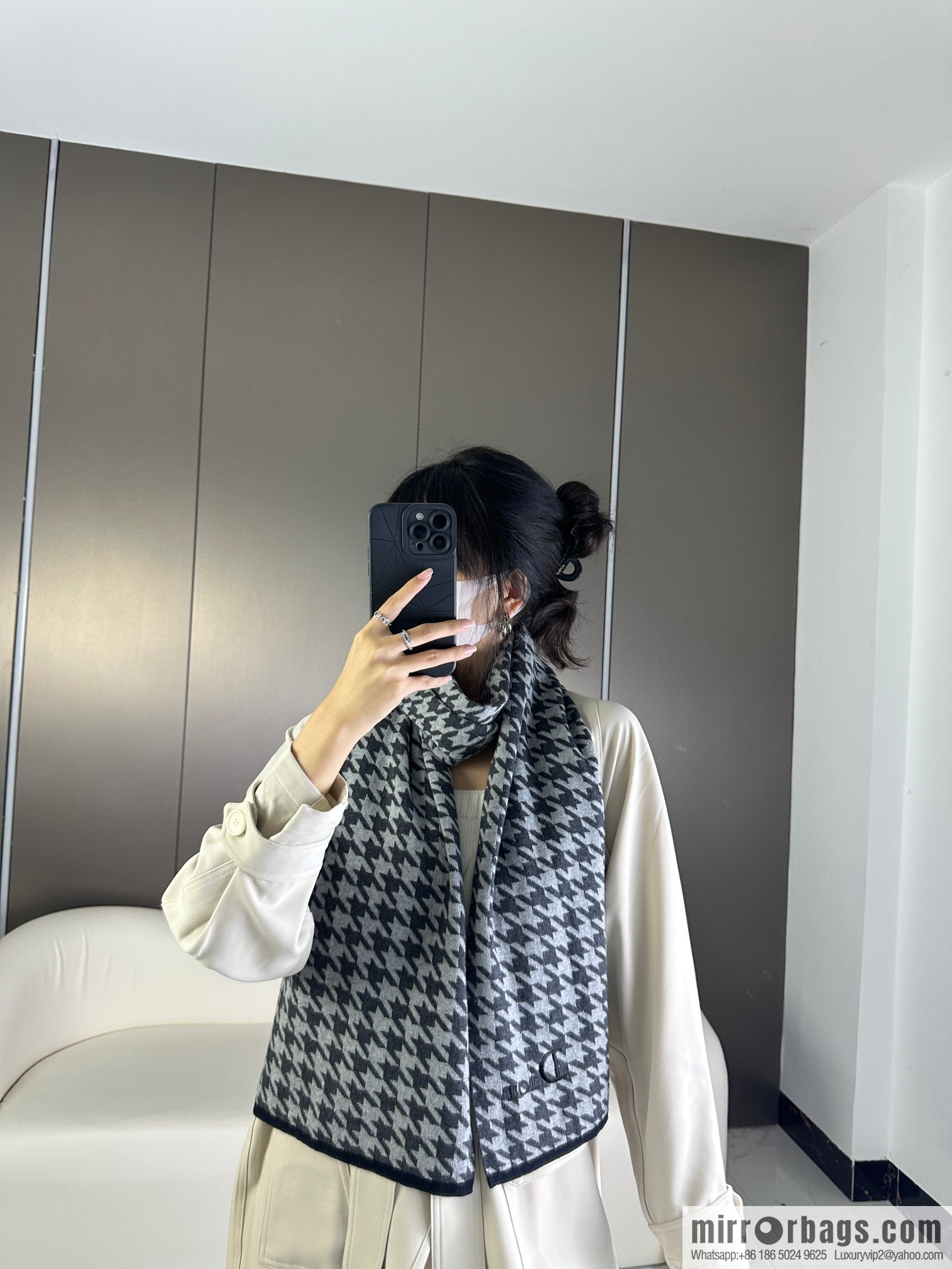 DIOR 2023 Thousand Birds Jacquard, Men's and Women's Knitted Cashmere Scarf