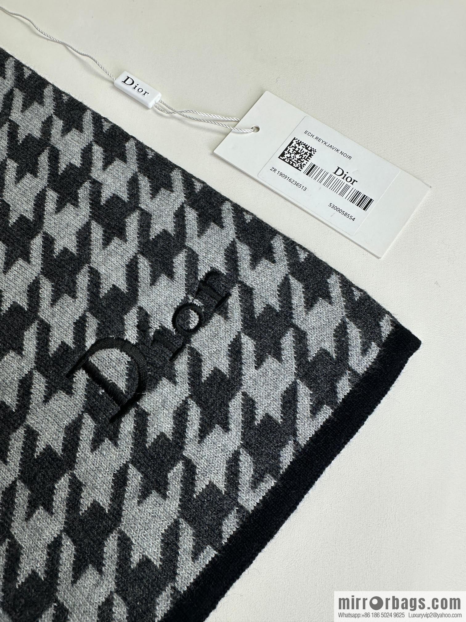 DIOR 2023 Thousand Birds Jacquard, Men's and Women's Knitted Cashmere Scarf