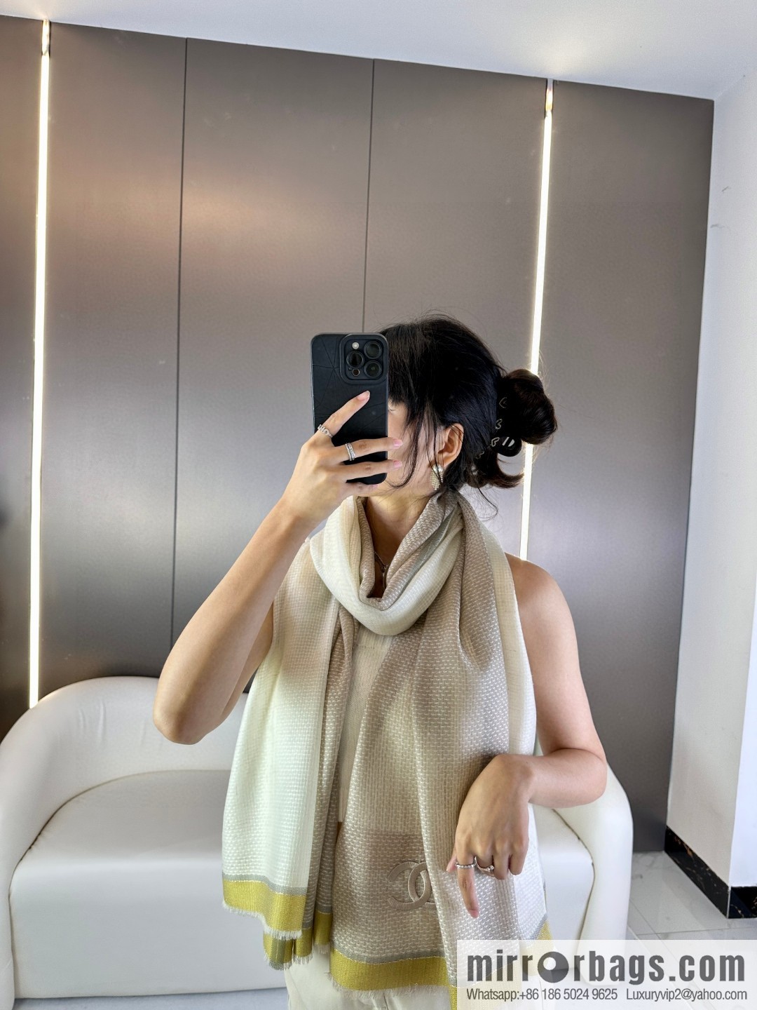 CHANEL 2023 new, cashmere scarf