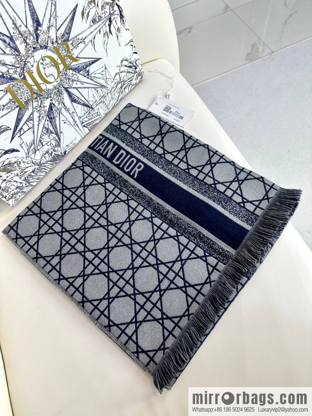 DIOR double-sided weaving, delicate jacquard, presbyopia shawl