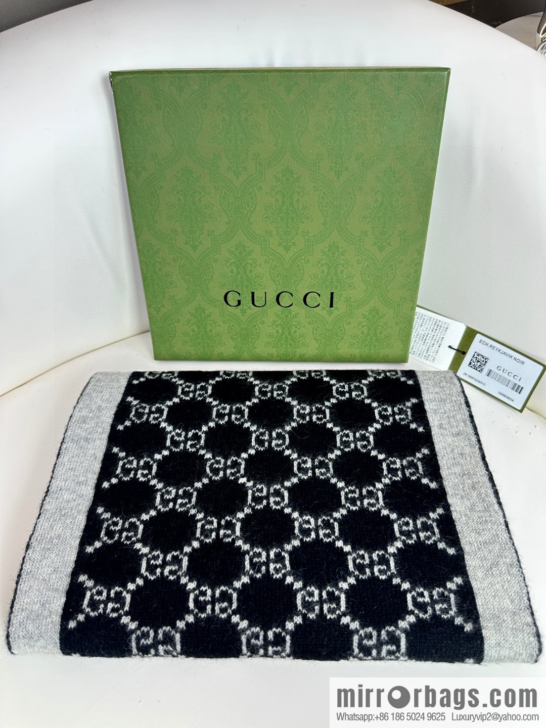 GUCCI 2023 new men's and women's same knitted scarf