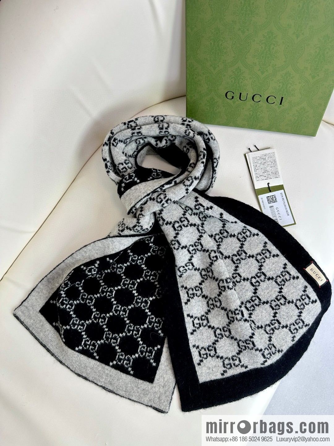 GUCCI 2023 new men's and women's same knitted scarf