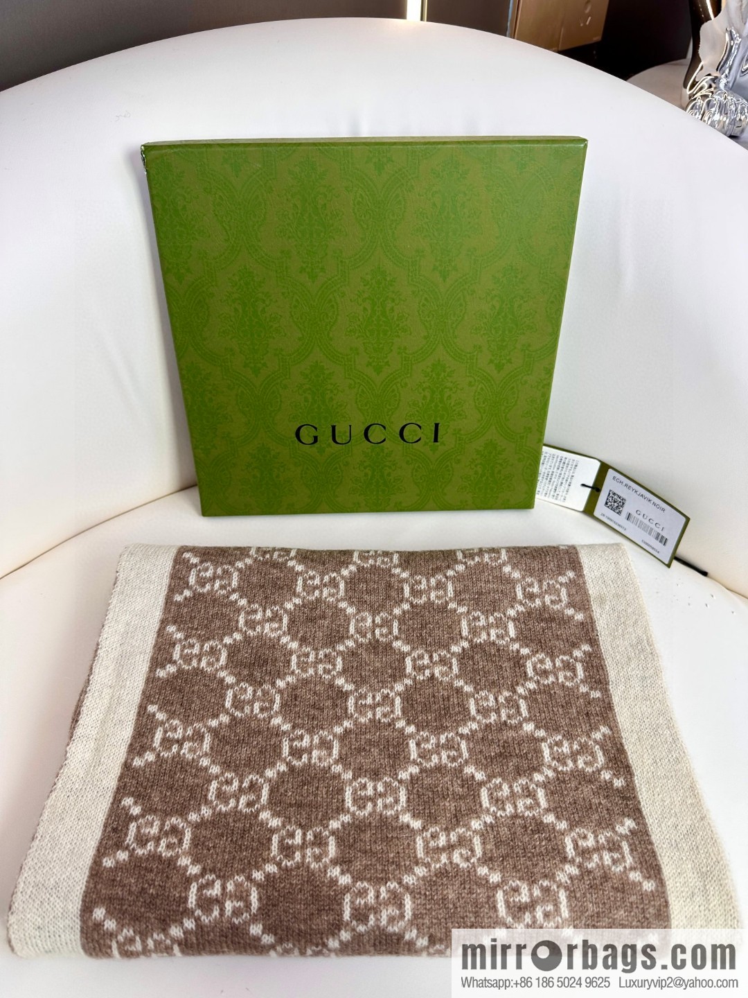 GUCCI 2023 new men's and women's same knitted scarf