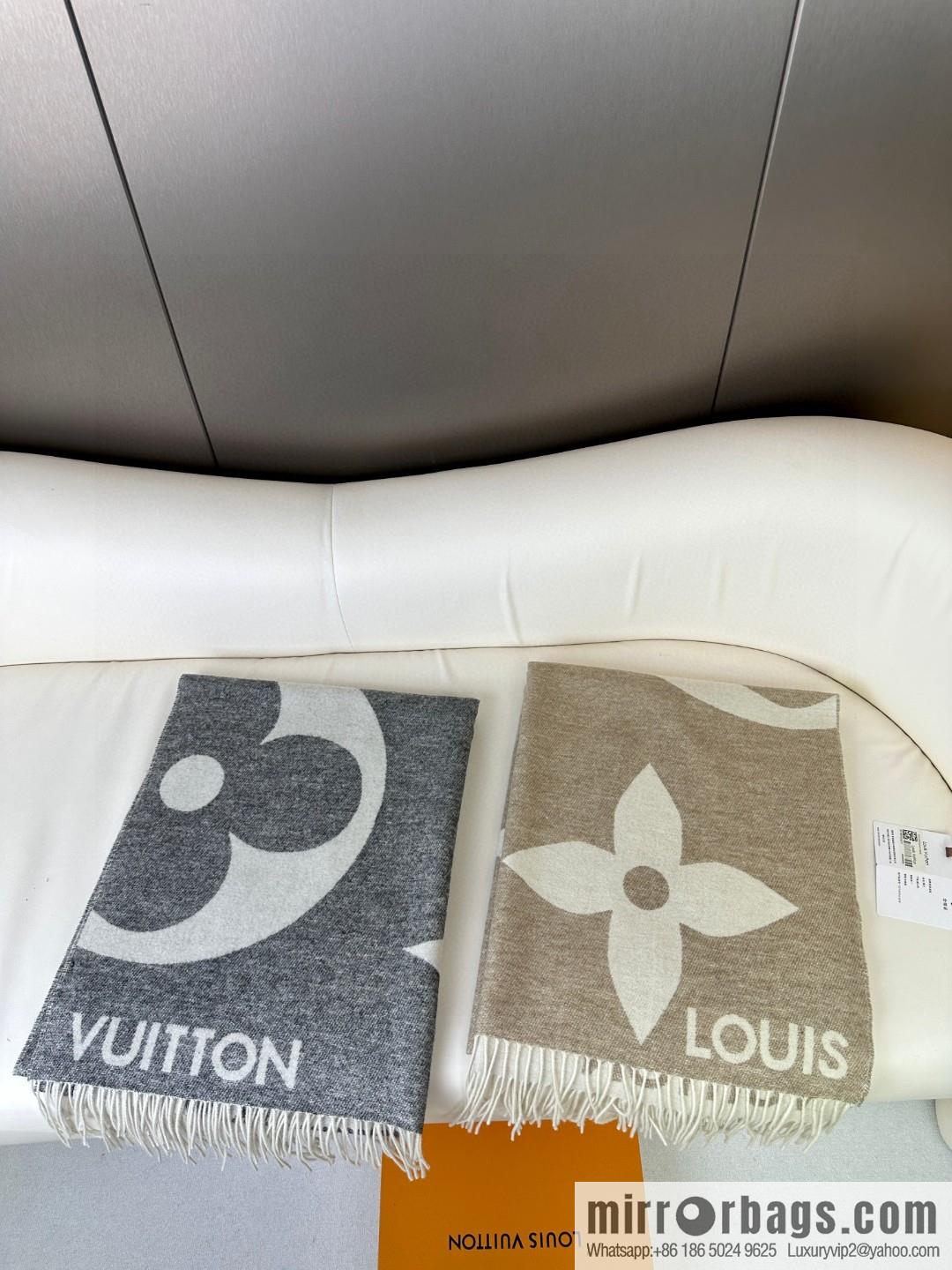 LV 2023 limited edition donkey home L gold thread large pattern shawl