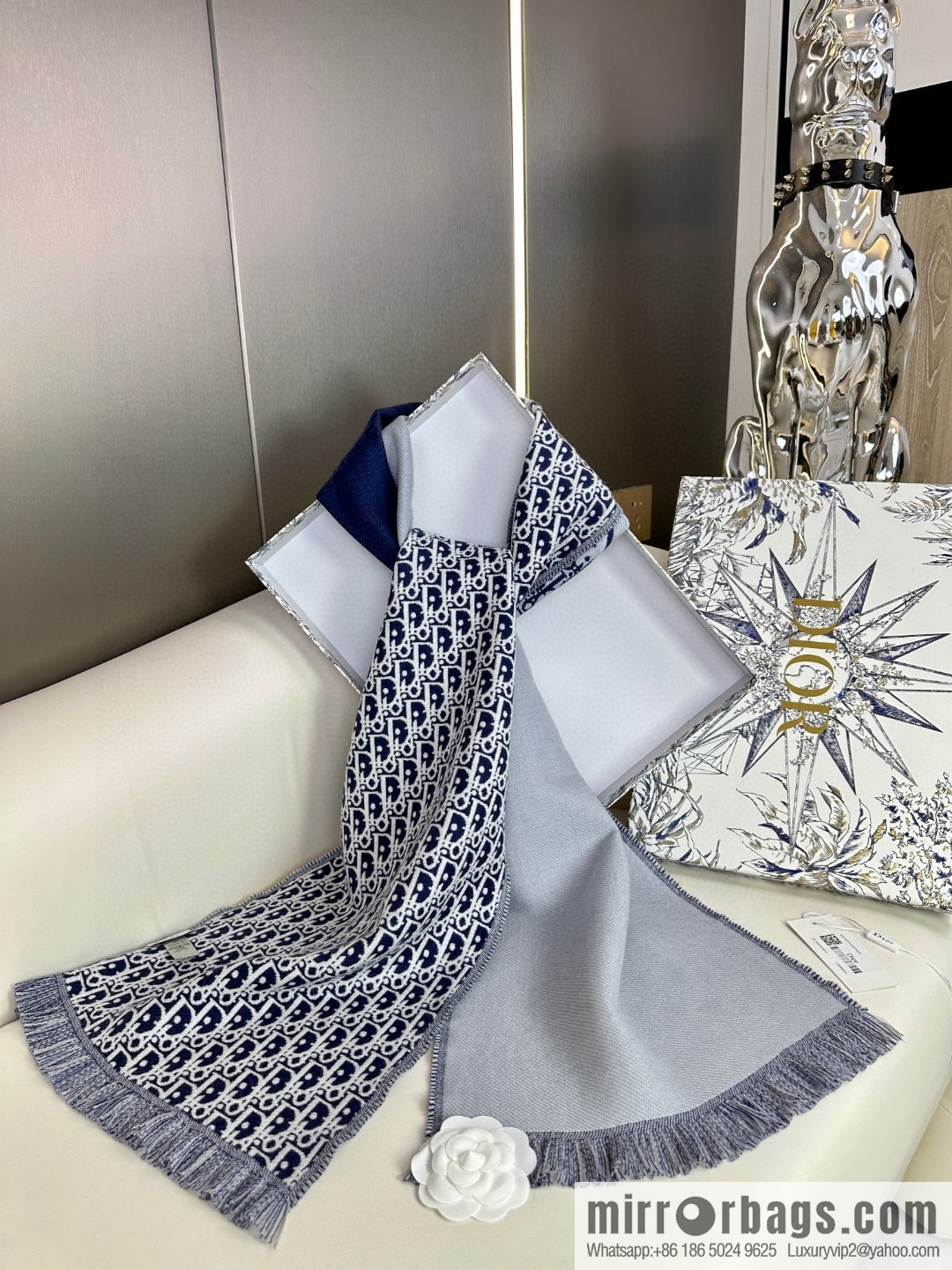 DIOR presbyopia jacquard, high-end men's scarf