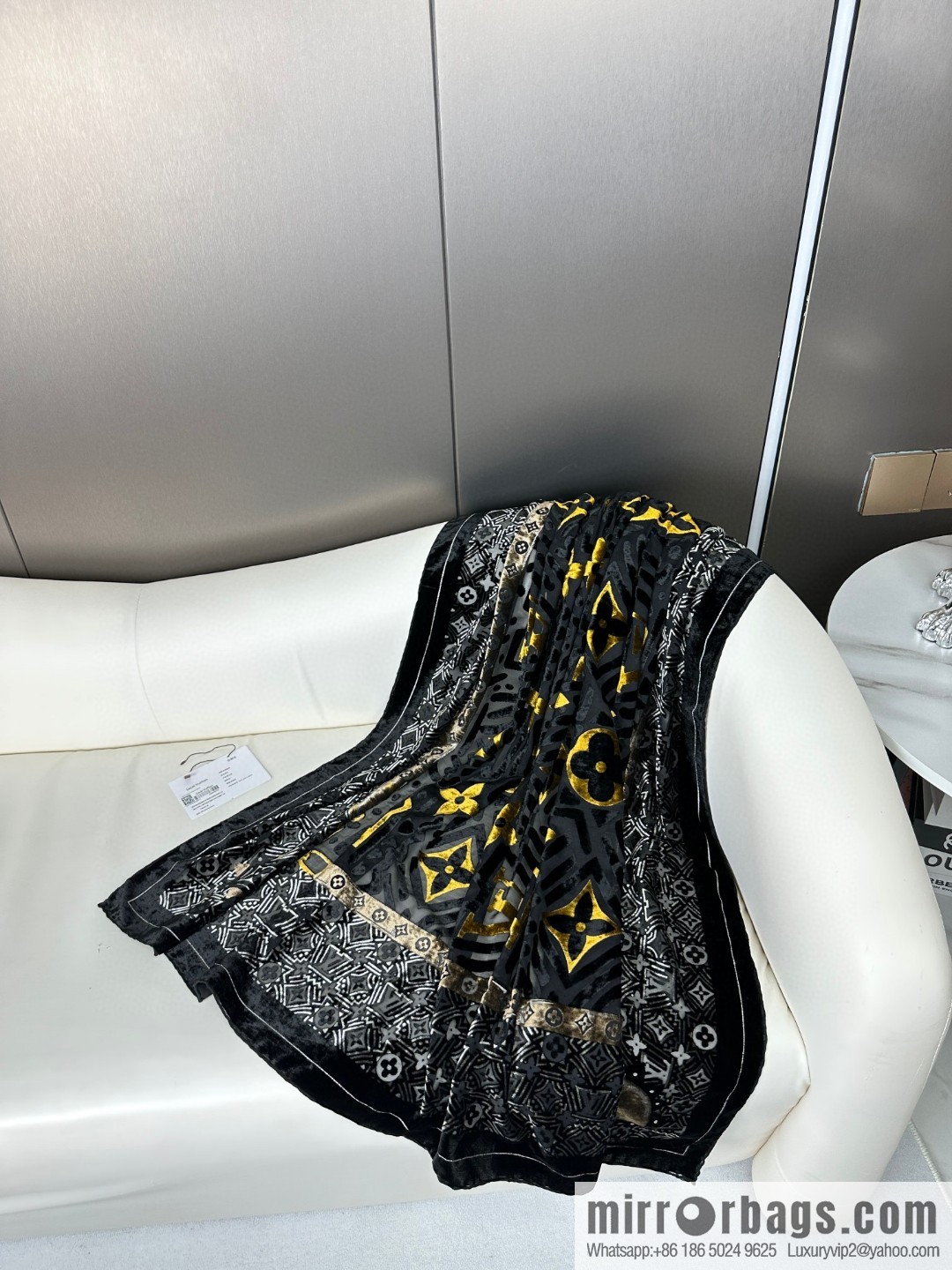 LV silk plus cashmere square towel.