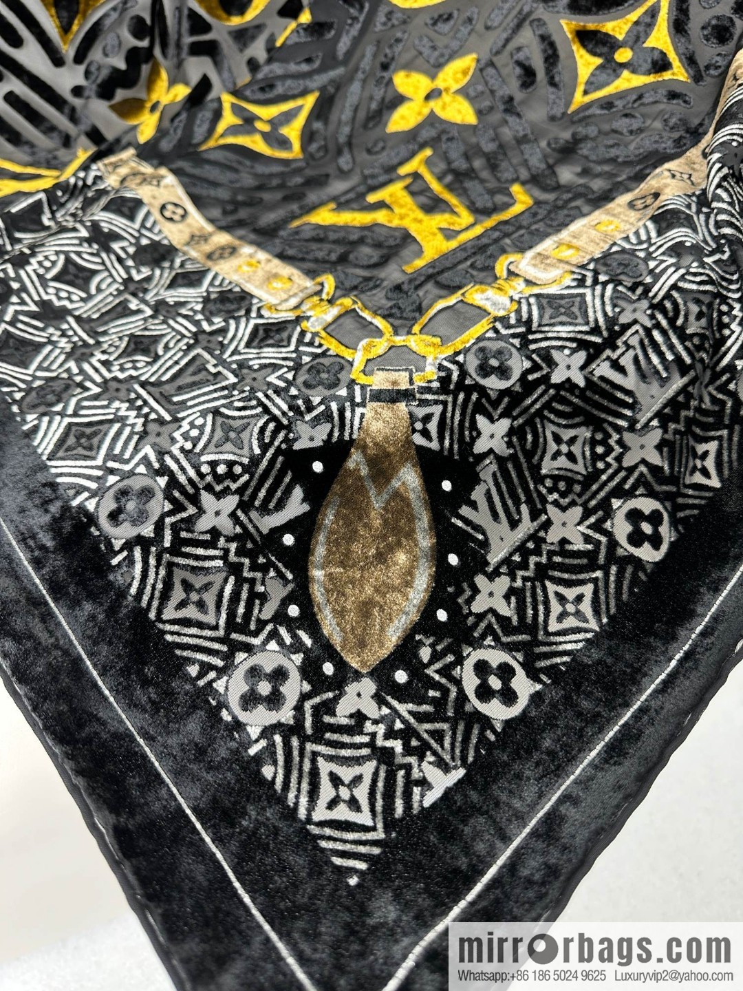 LV silk plus cashmere square towel.