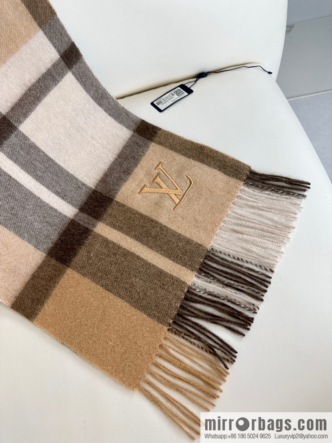 LV classic striped plaid, unisex couple cashmere scarf