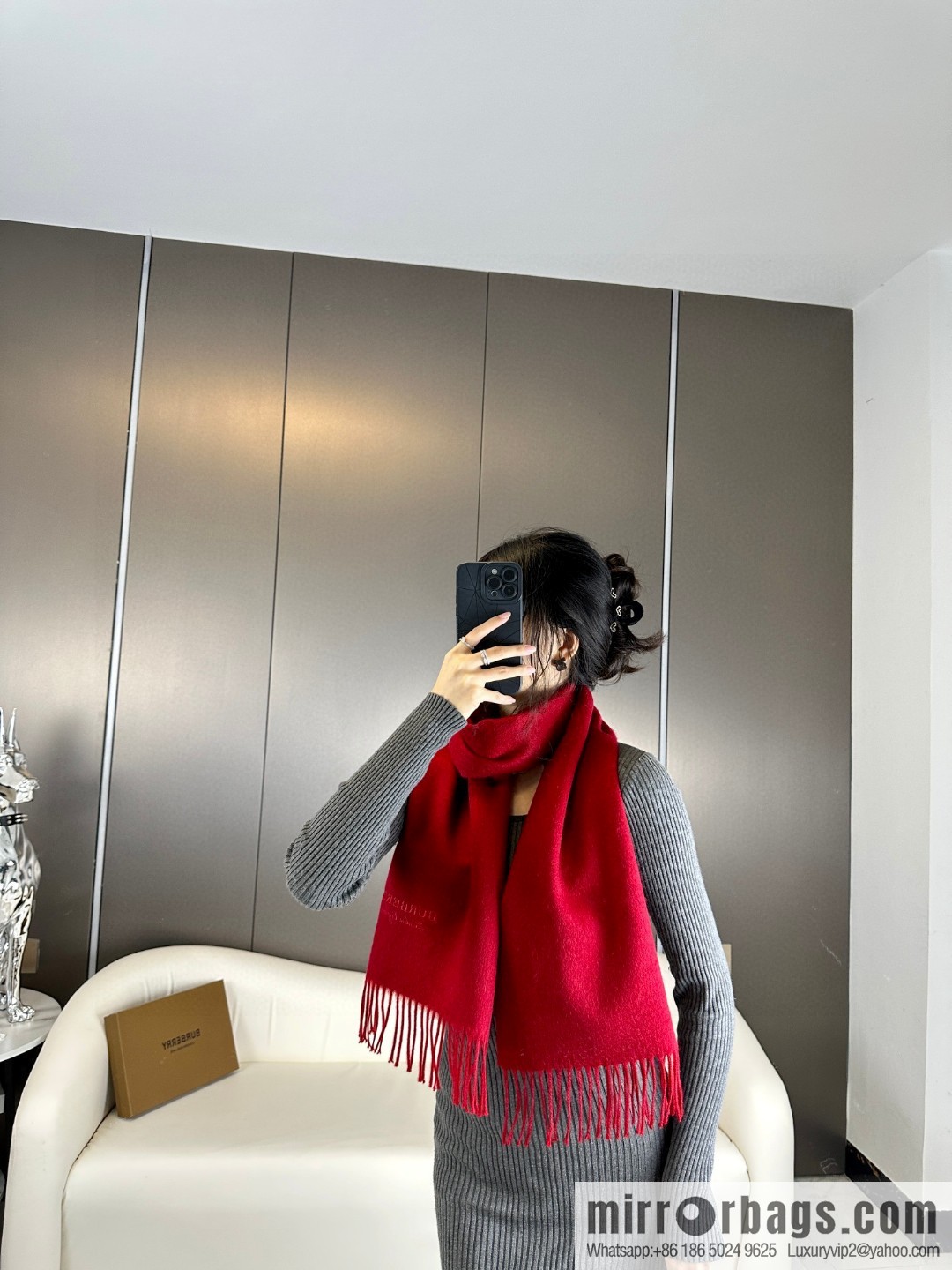 Burberry Burberry 2023 Paris Fashion Show Double Sided Cashmere Scarf