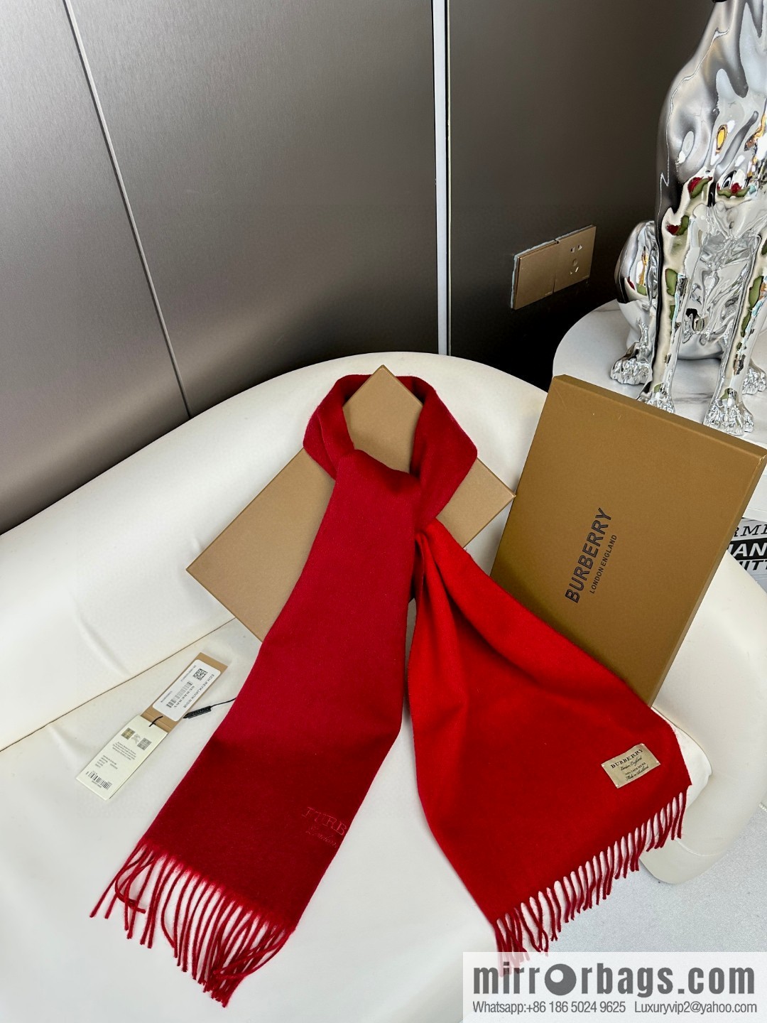 Burberry Burberry 2023 Paris Fashion Show Double Sided Cashmere Scarf