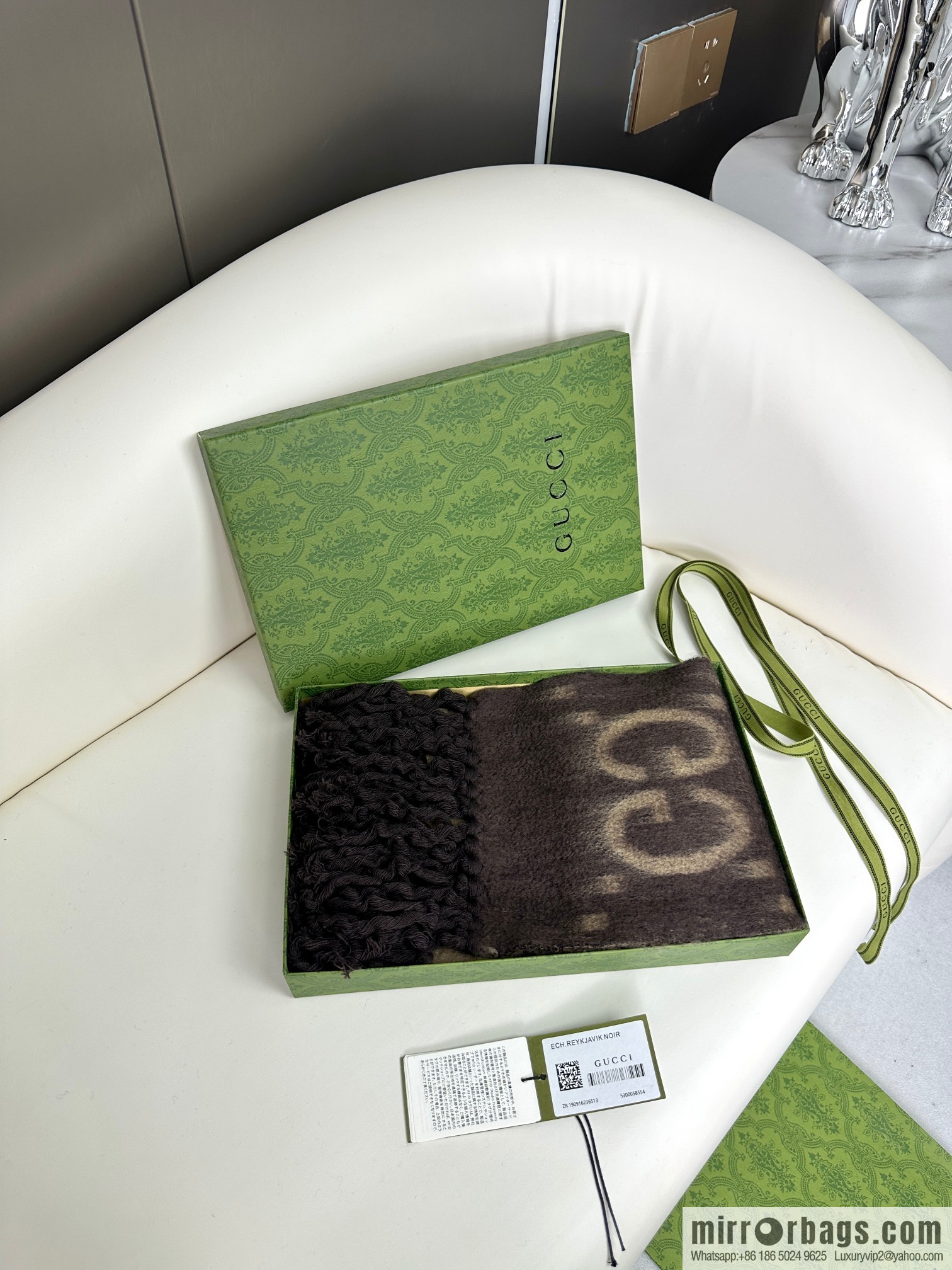 GUCCI GG Mohair wool blended collection long towel