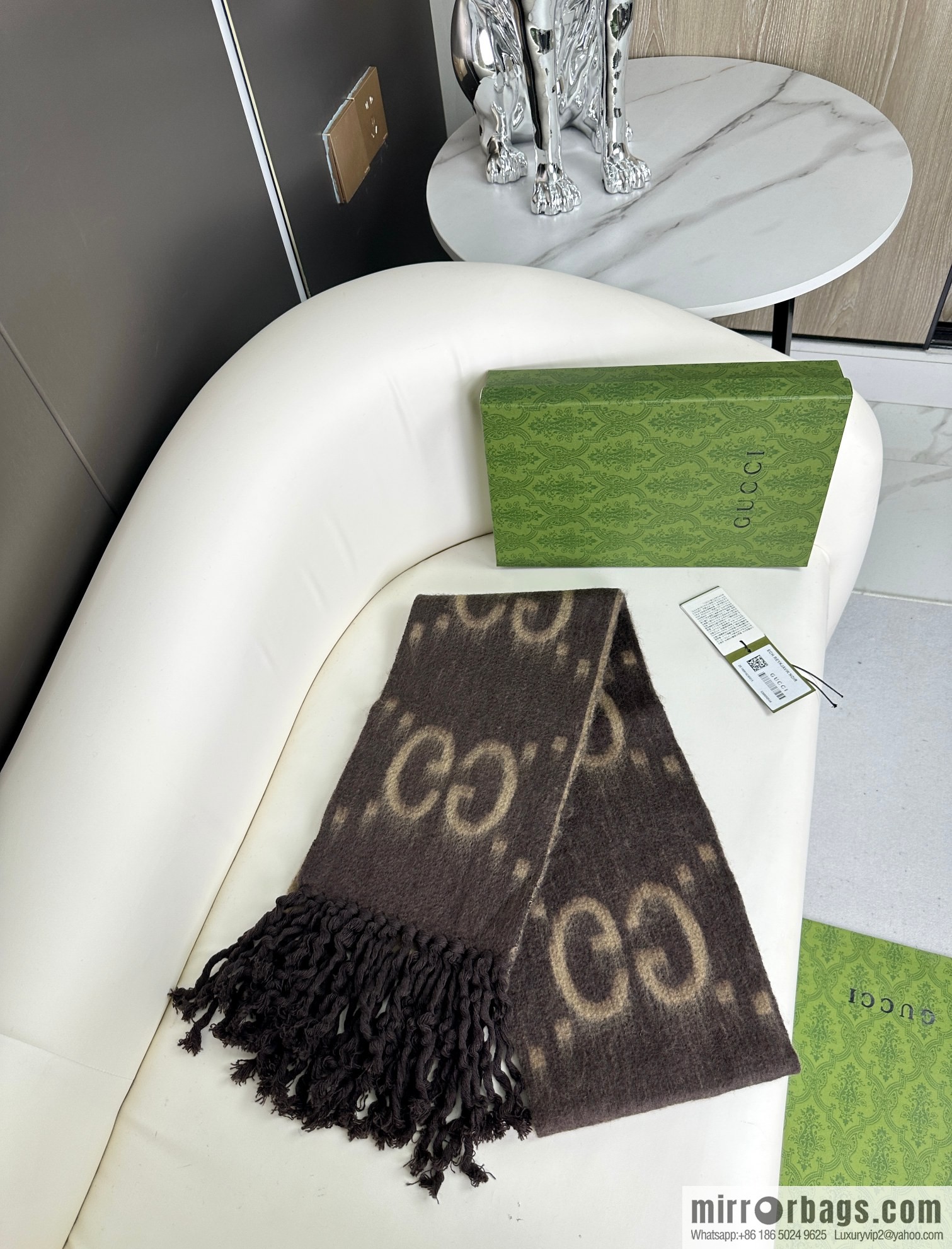 GUCCI GG Mohair wool blended collection long towel