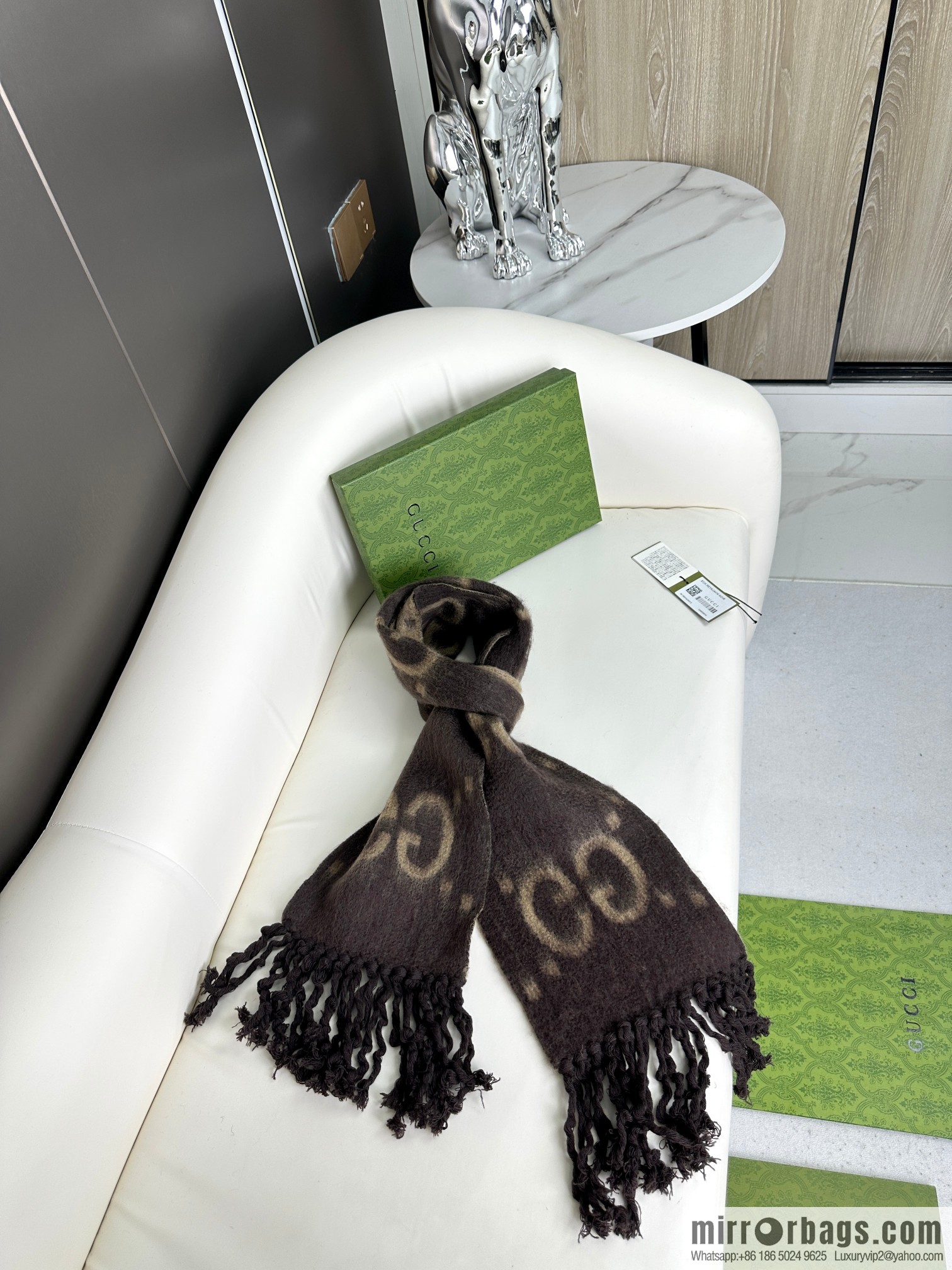 GUCCI GG Mohair wool blended collection long towel