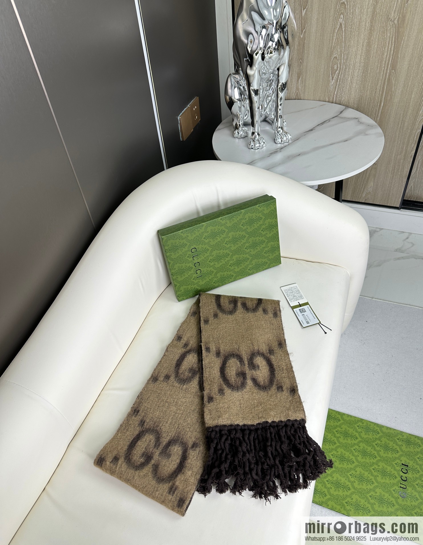 GUCCI GG Mohair wool blended collection long towel