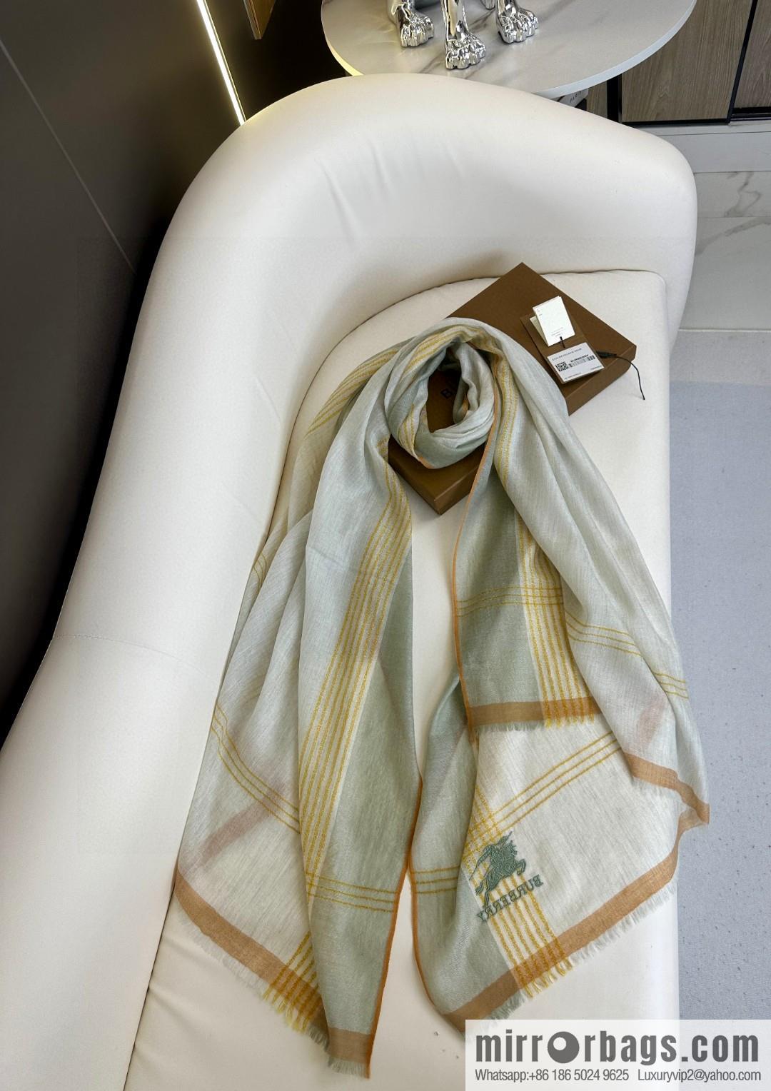 Burberry, checked cashmere scarf