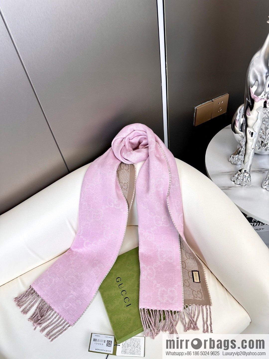 GUCCI autumn and winter new jacquard double-sided scarf