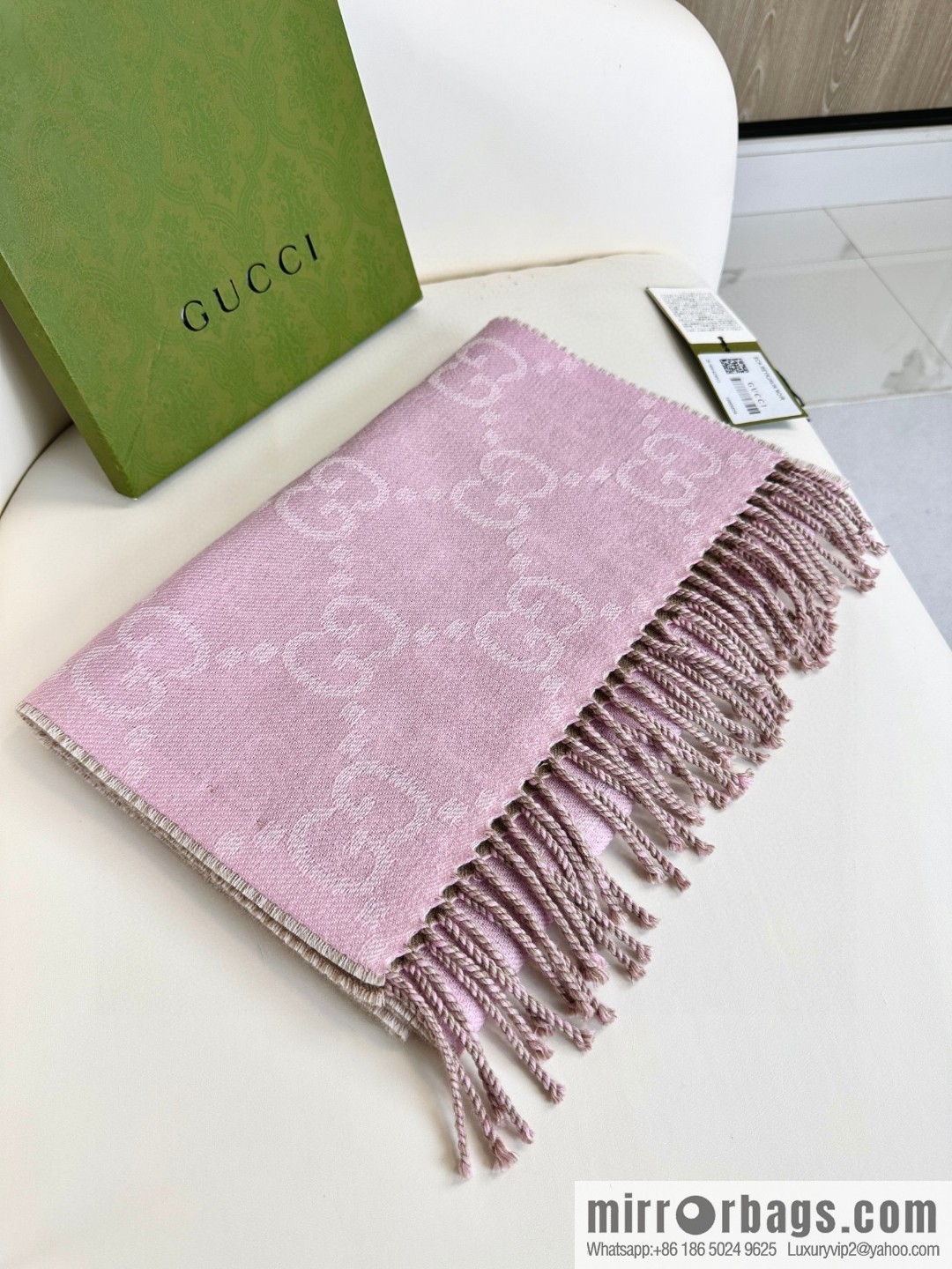GUCCI autumn and winter new jacquard double-sided scarf