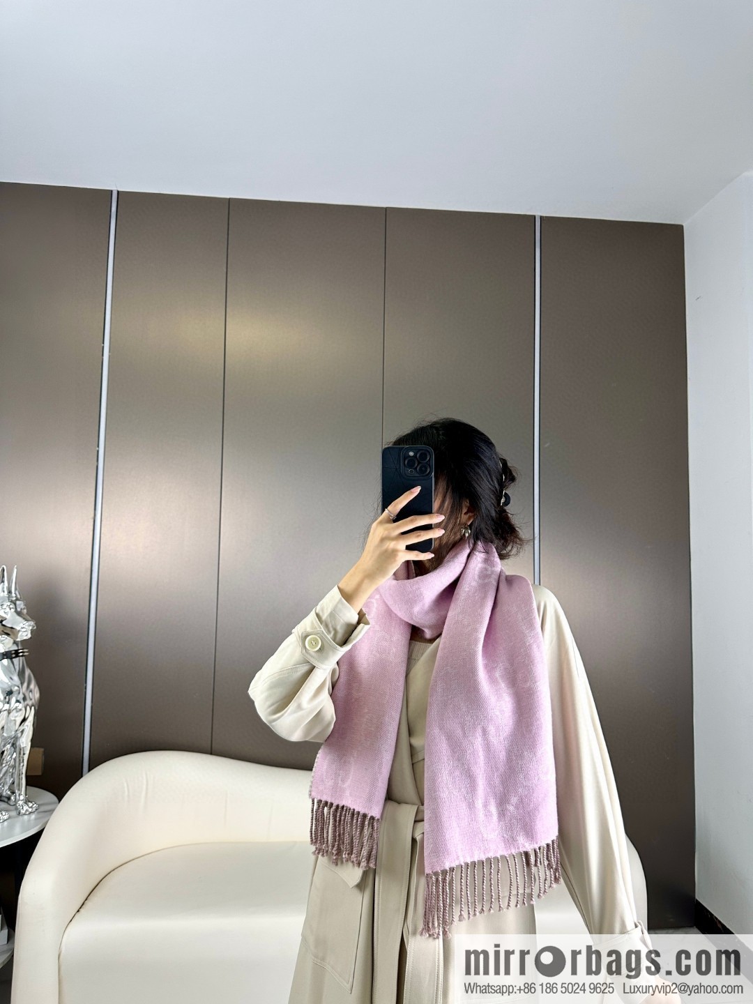 GUCCI autumn and winter new jacquard double-sided scarf