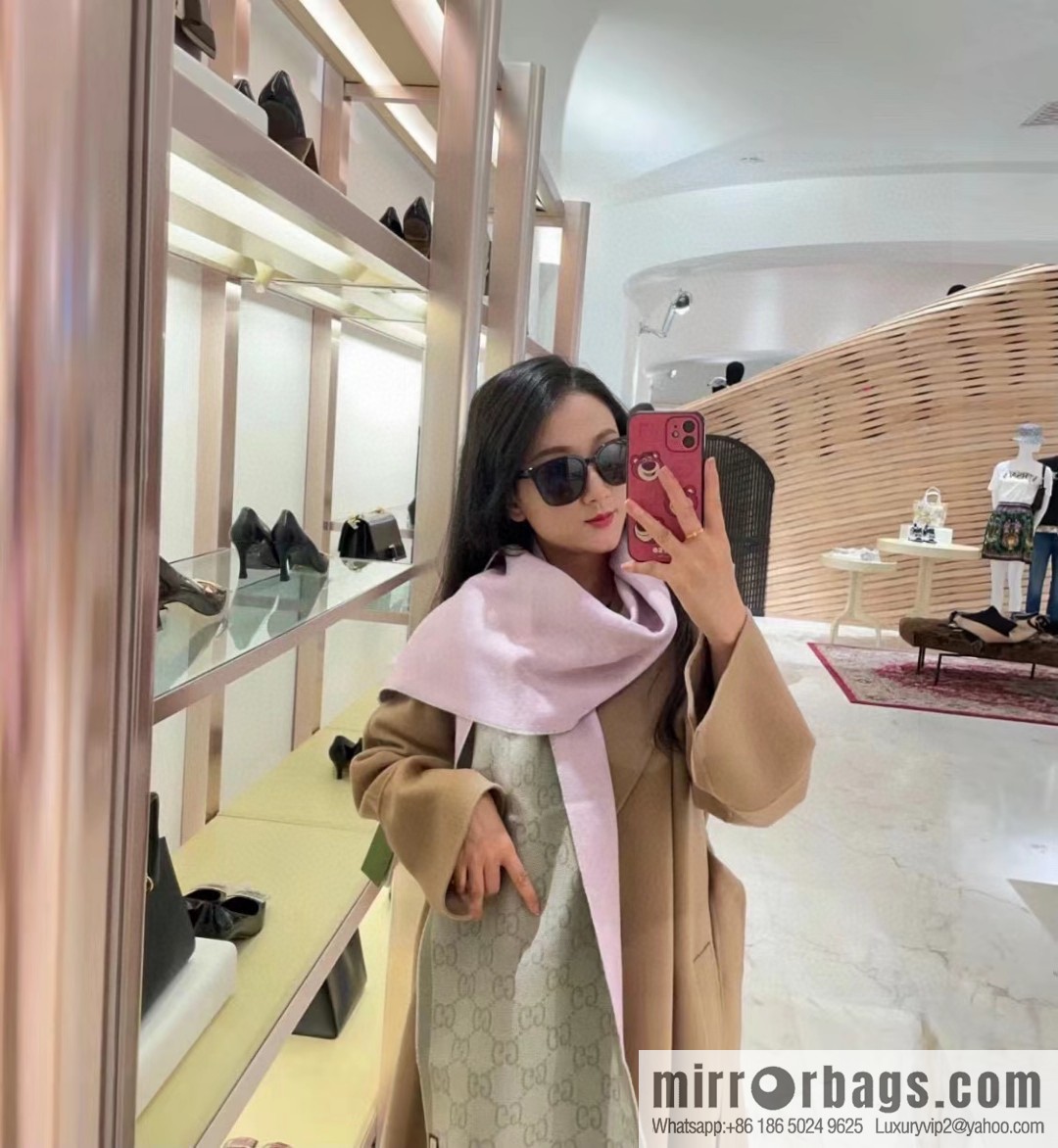 GUCCI autumn and winter new jacquard double-sided scarf