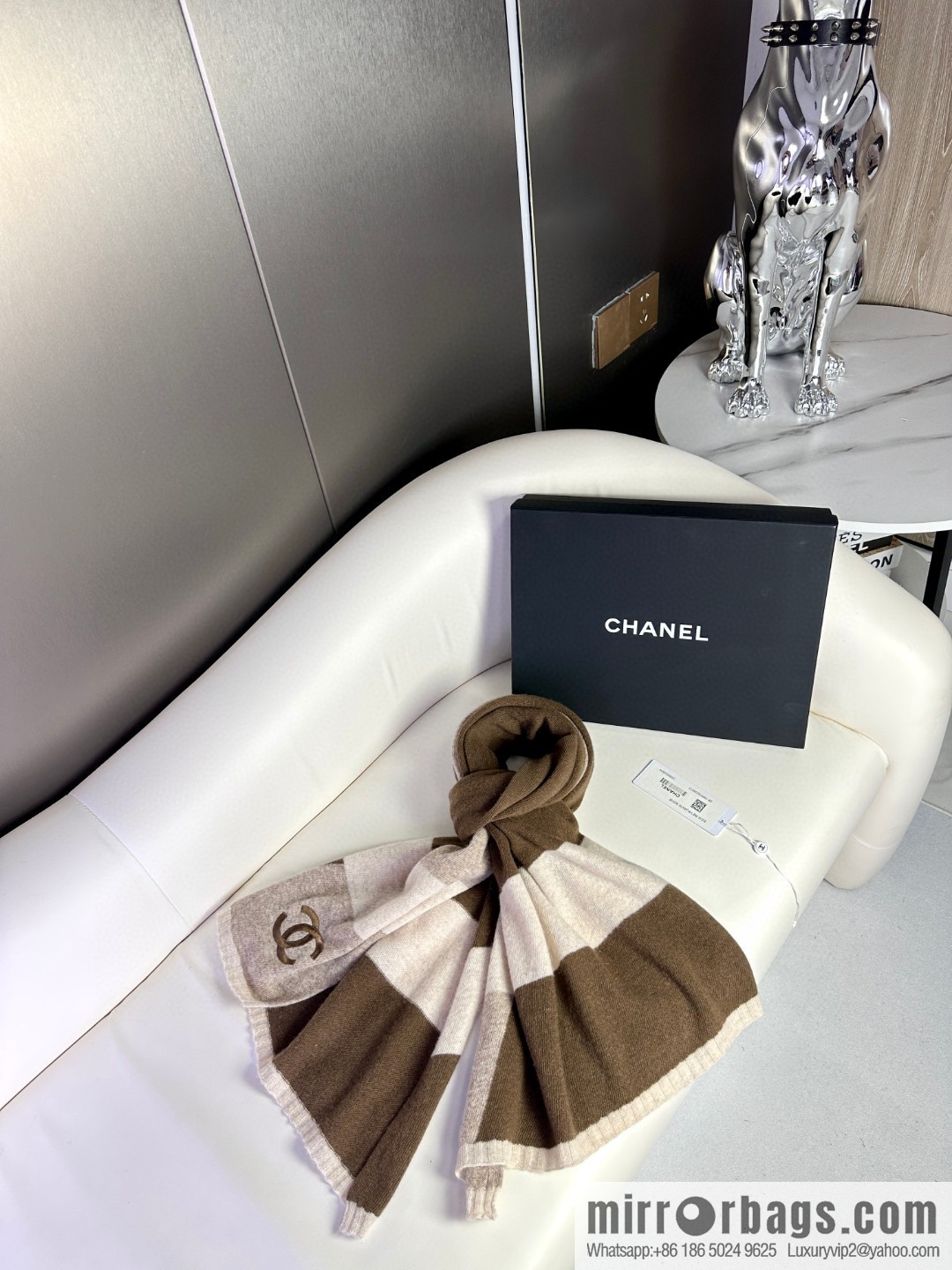 CHANEL 2023 new cashmere knitted scarf