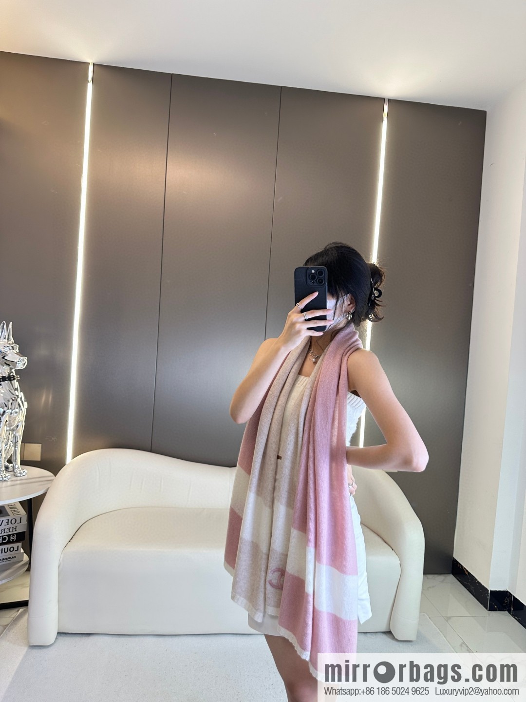 CHANEL 2023 new cashmere knitted scarf
