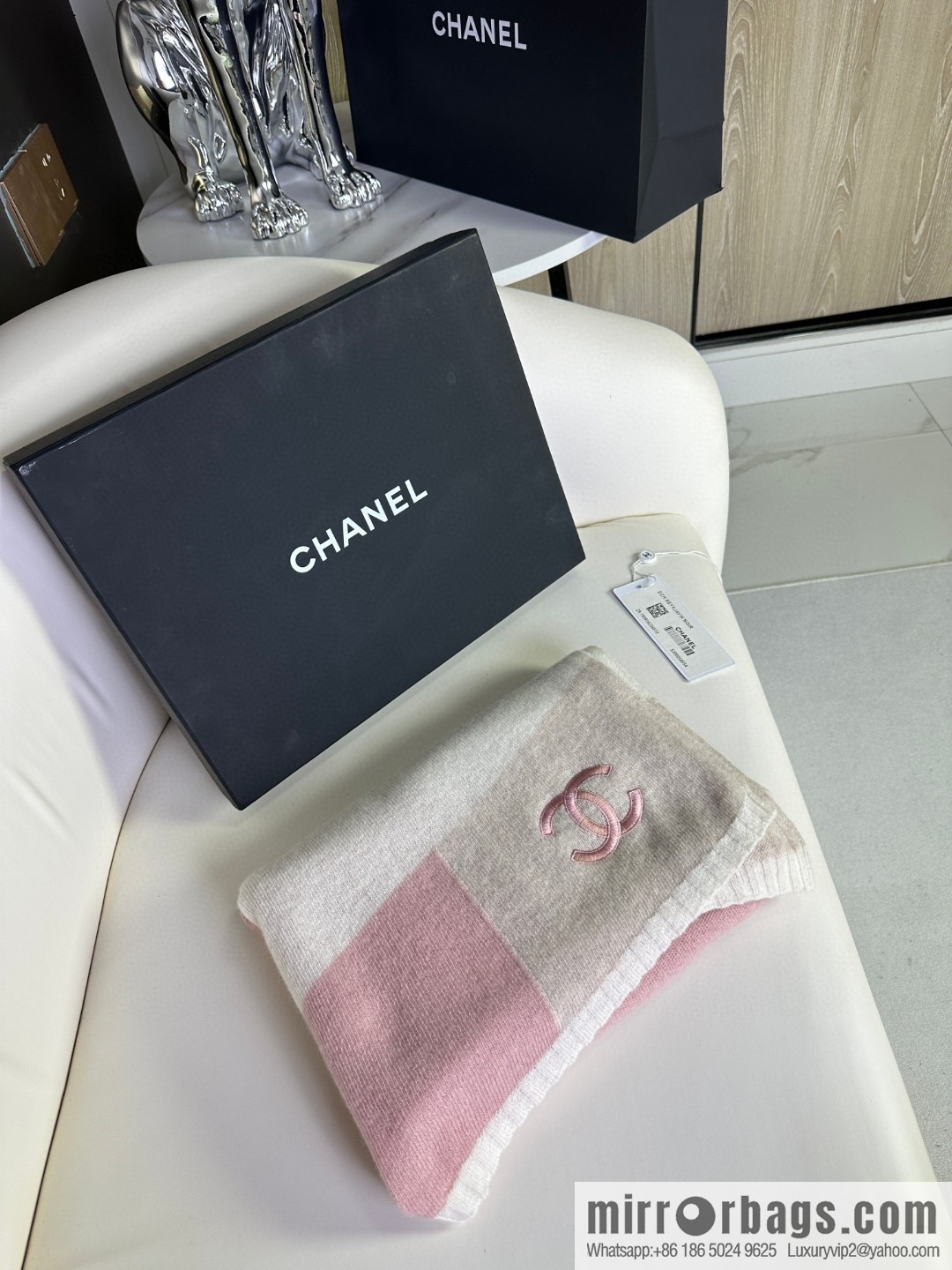 CHANEL 2023 new cashmere knitted scarf
