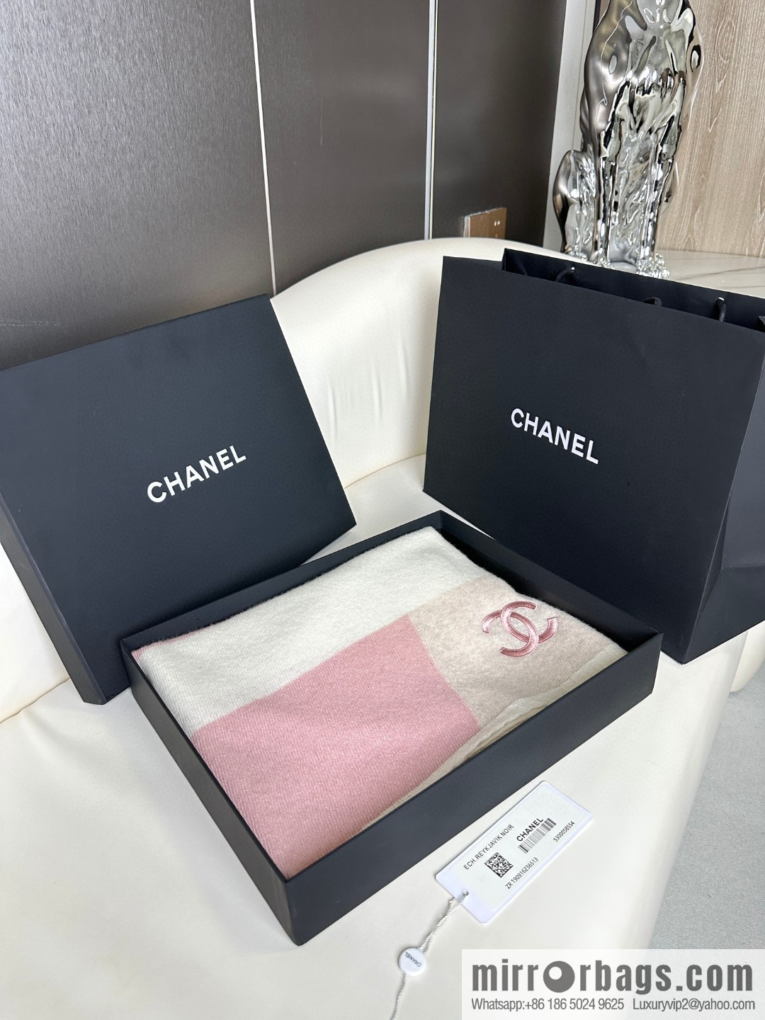 CHANEL 2023 new cashmere knitted scarf
