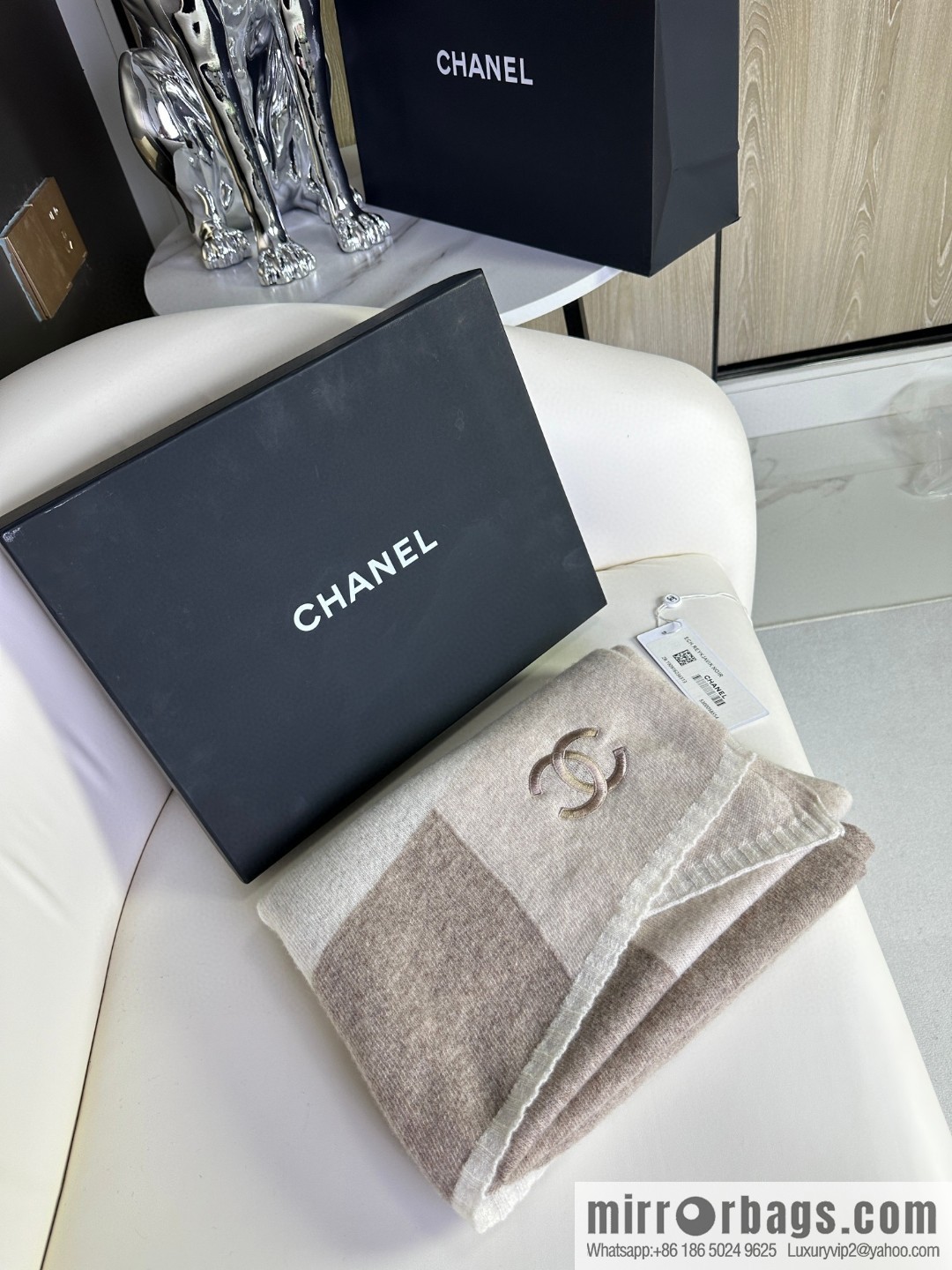 CHANEL 2023 new cashmere knitted scarf