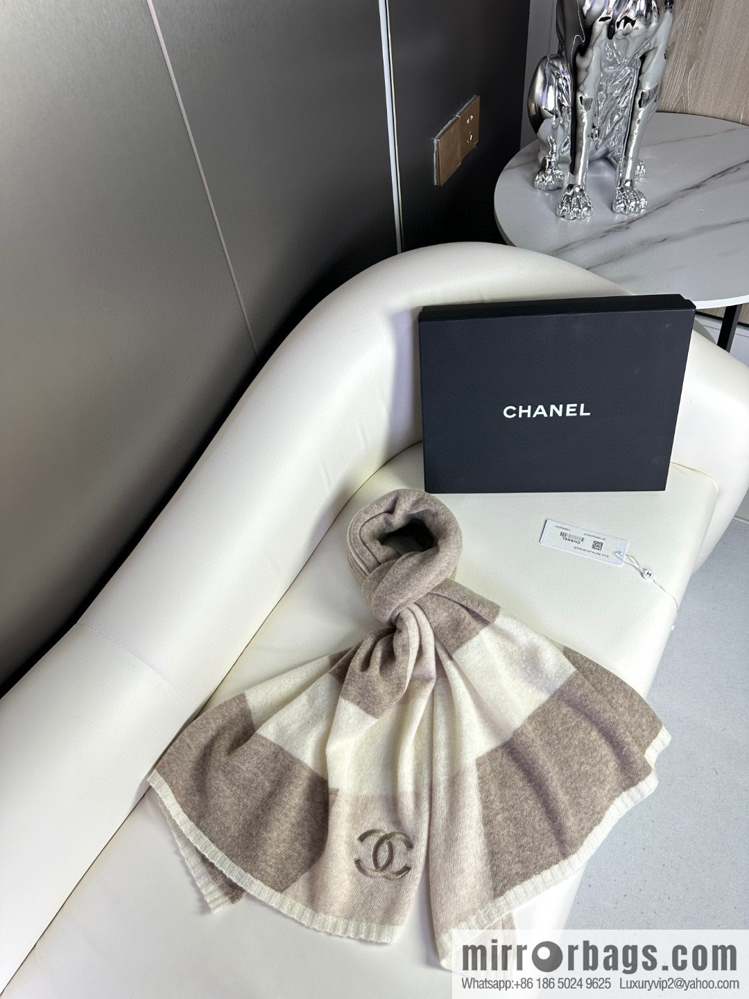 CHANEL 2023 new cashmere knitted scarf
