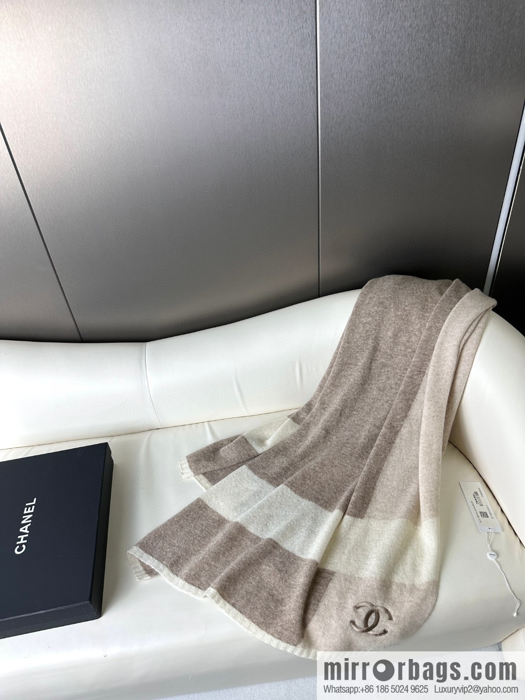 CHANEL 2023 new cashmere knitted scarf