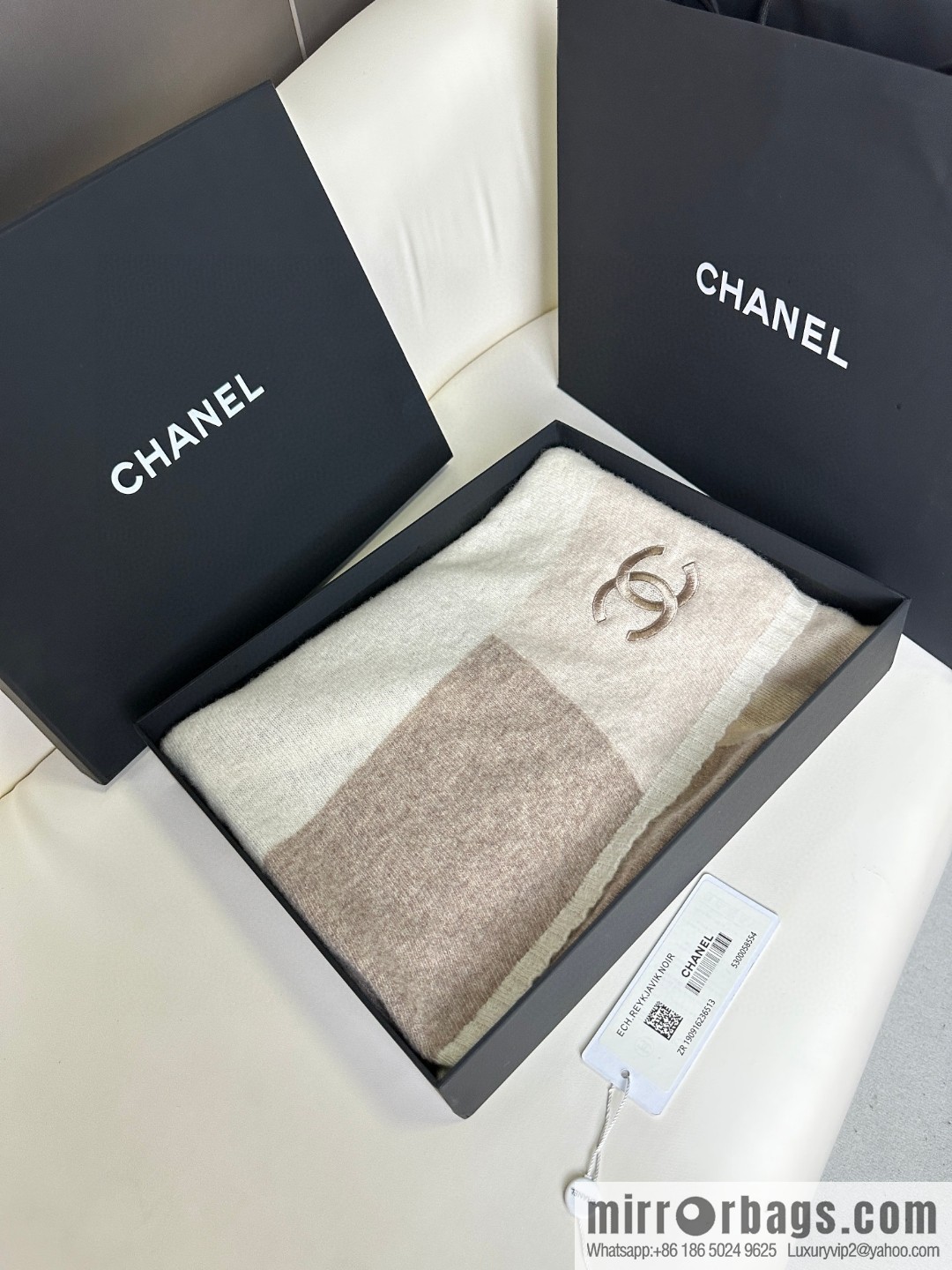 CHANEL 2023 new cashmere knitted scarf