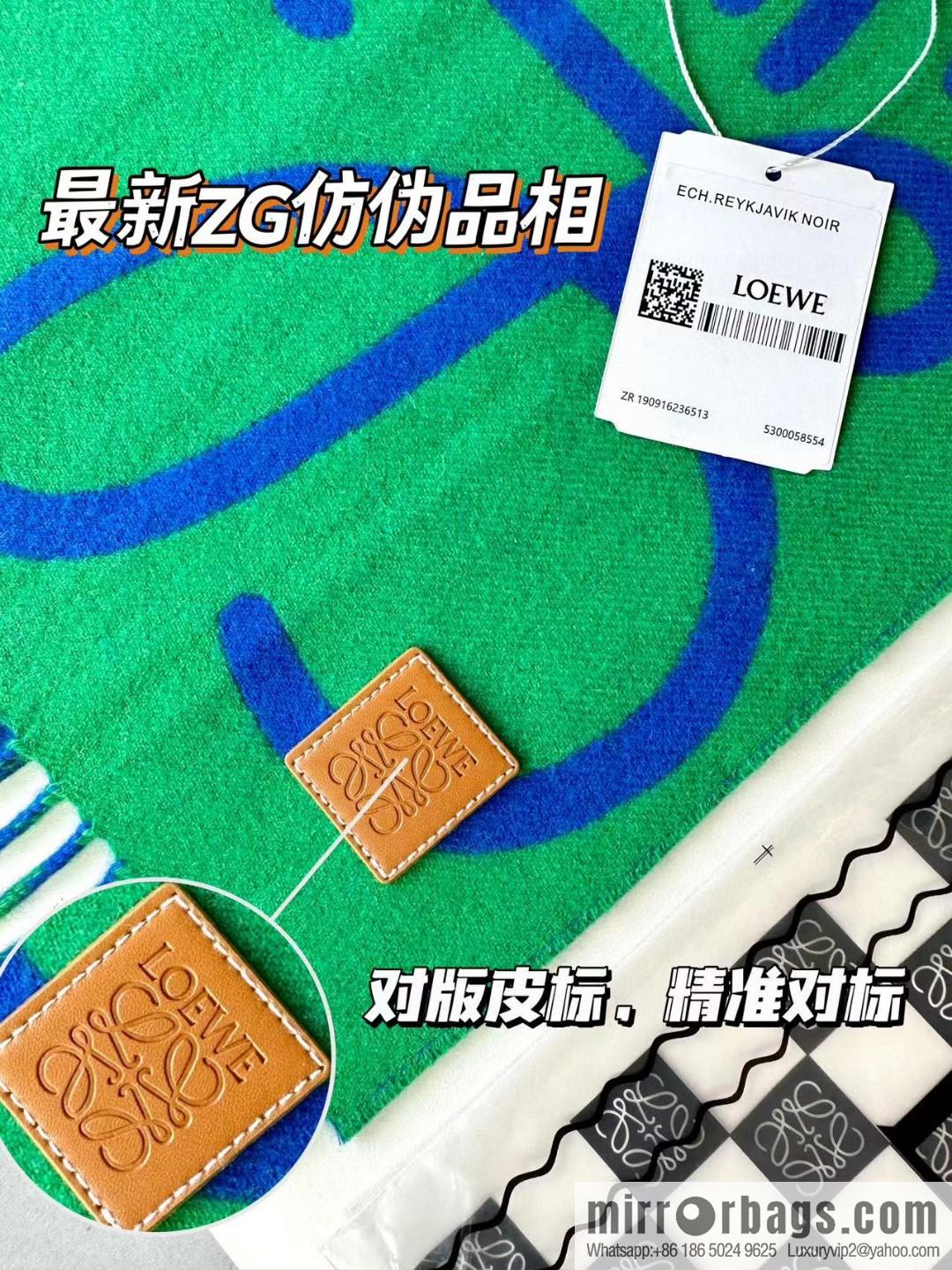 LOEWE decorated with Anagram pattern, graffiti scarf
