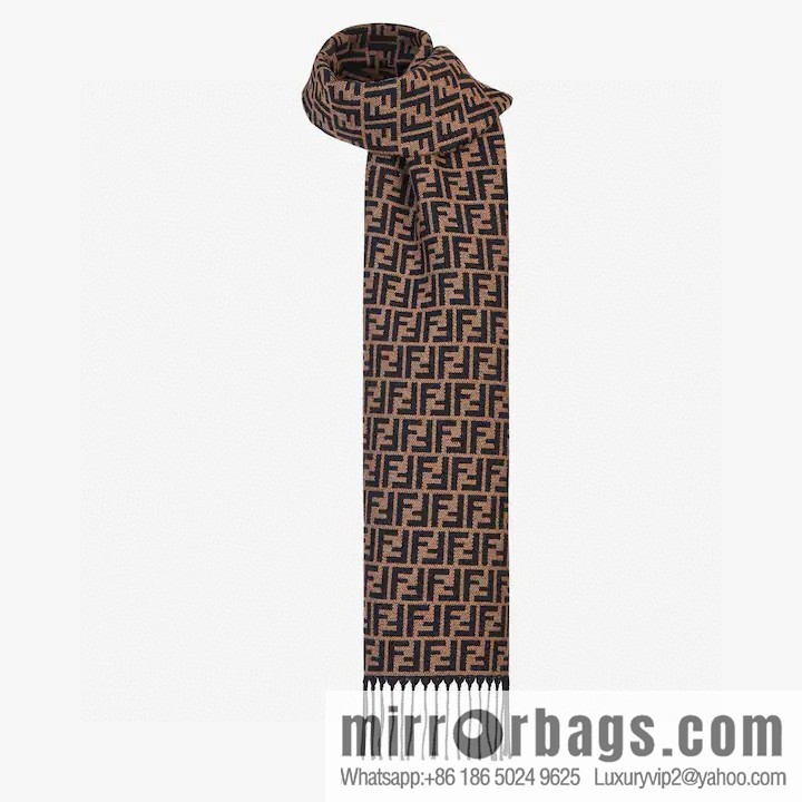 FENDI double-sided cashmere scarf