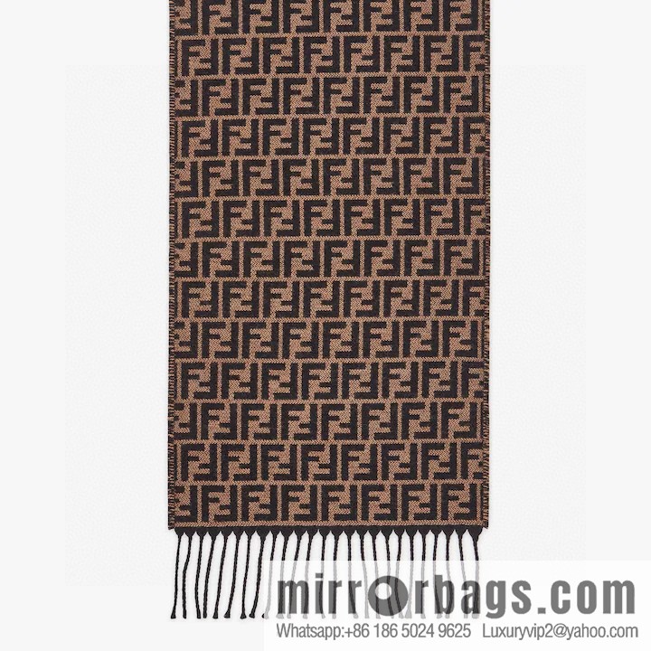 FENDI double-sided cashmere scarf