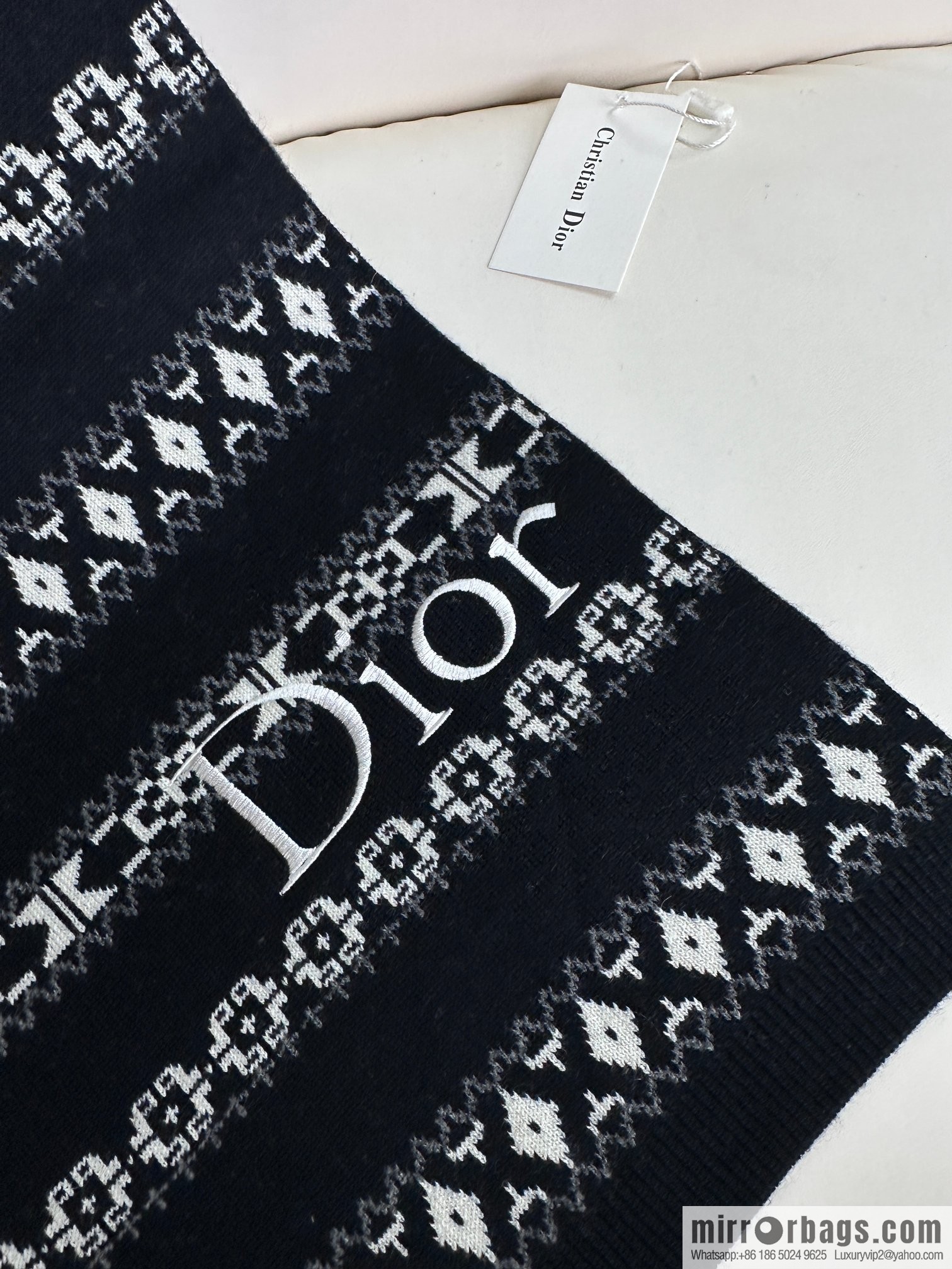 DIOR latest autumn and winter [D pattern] pure cashmere scarf shawl