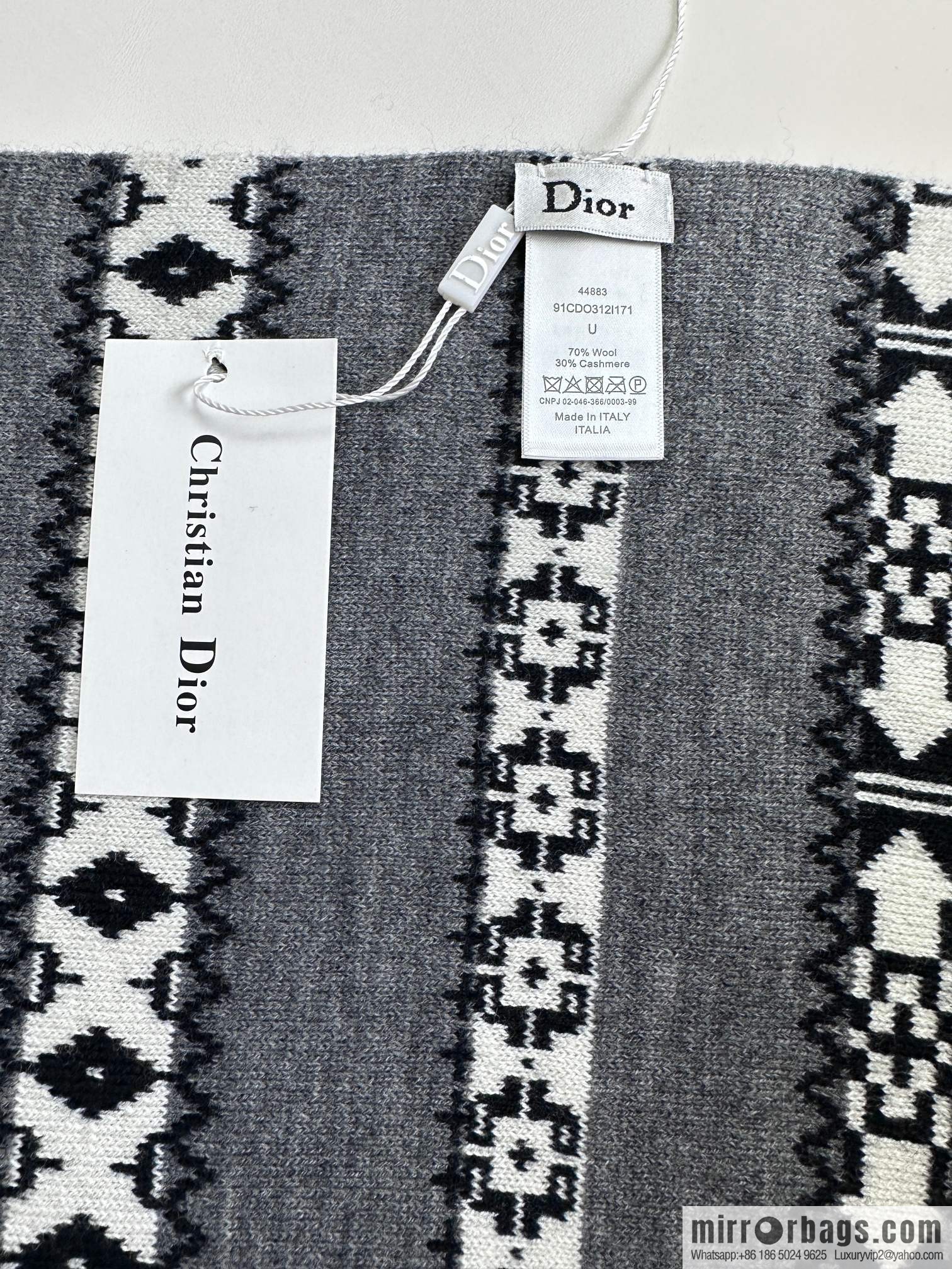 DIOR latest autumn and winter [D pattern] pure cashmere scarf shawl
