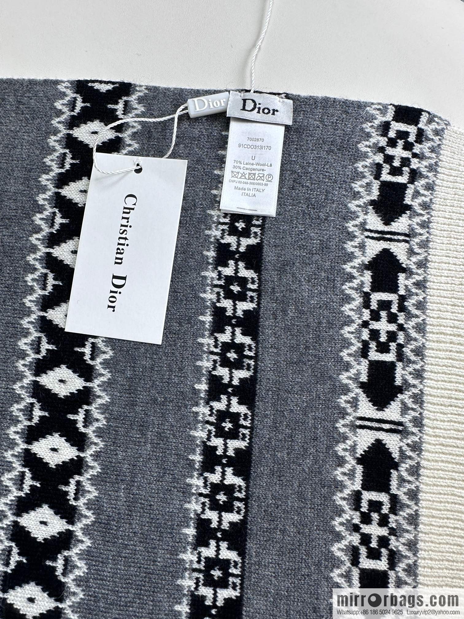 DIOR latest autumn and winter [D pattern] pure cashmere scarf shawl