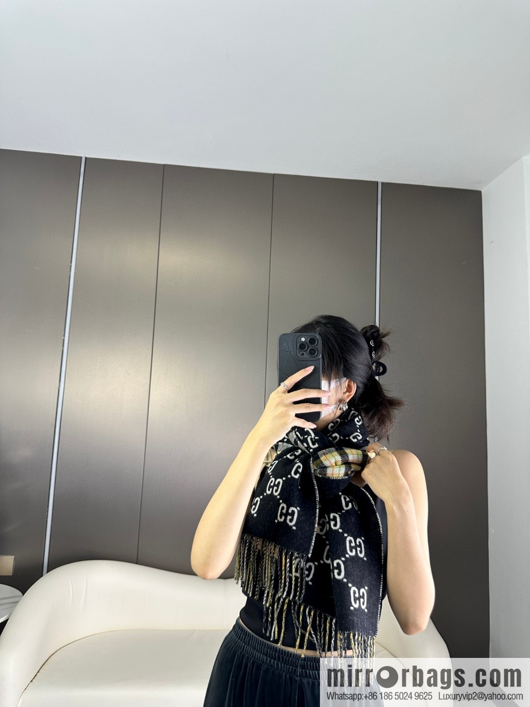 GUCCI classic cashmere scarf ❗ double-sided scarf